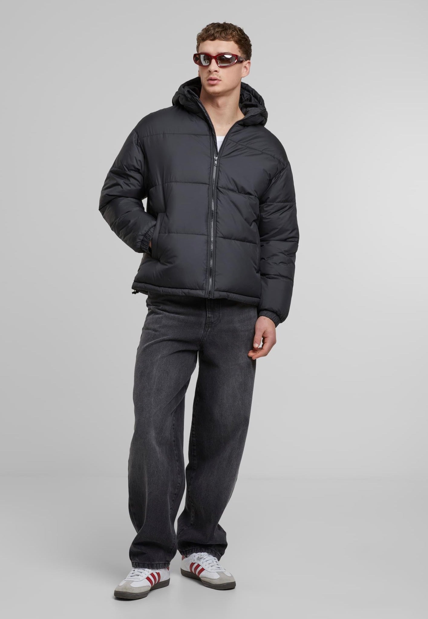 Urban Classics - Basic Puffer With Hood Black - Jacket | Men-Image