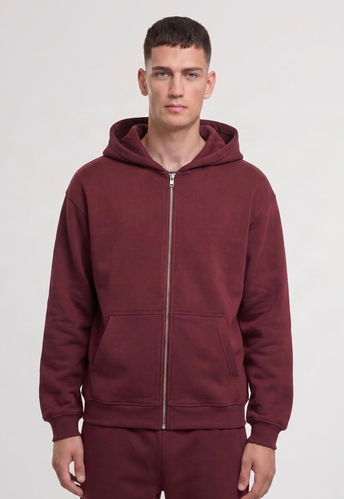 Urban Classics Fluffy Burgundy Zipper | Men-Image
