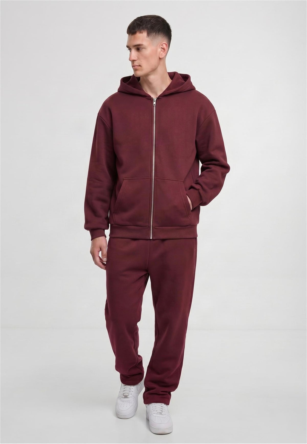 Urban Classics Fluffy Burgundy Zipper | Men-Image