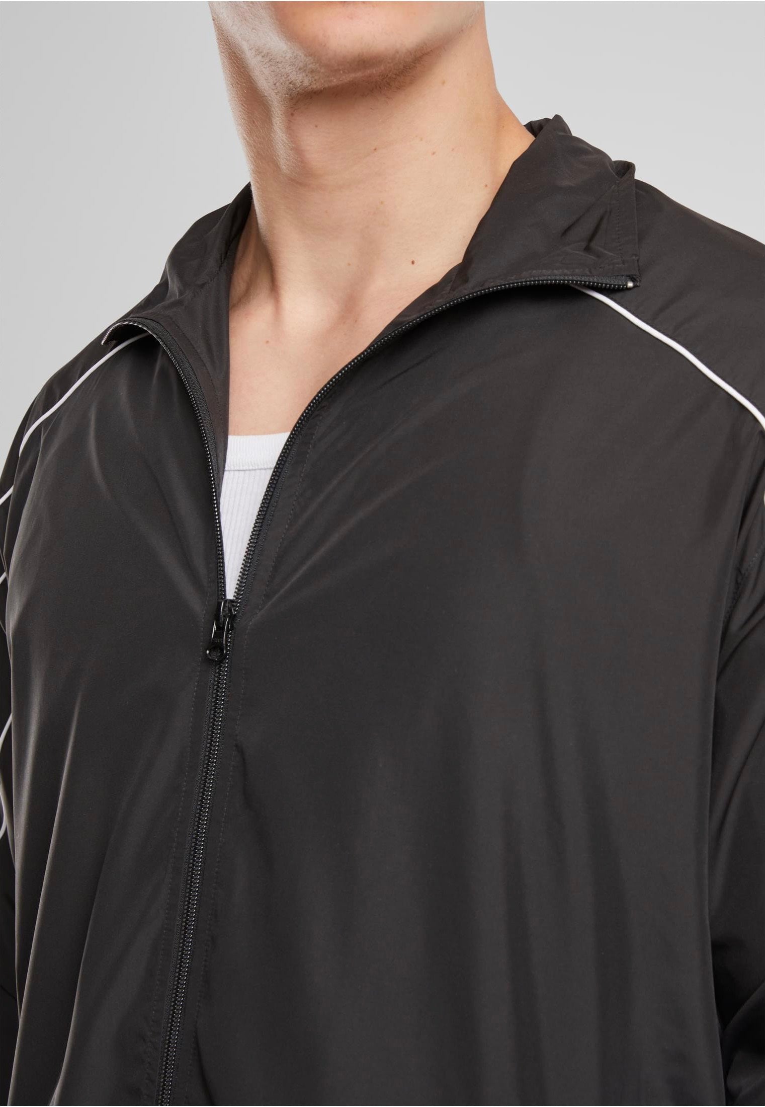 Urban Classics - Piped Panel Black - Track Jacket | Men-Image