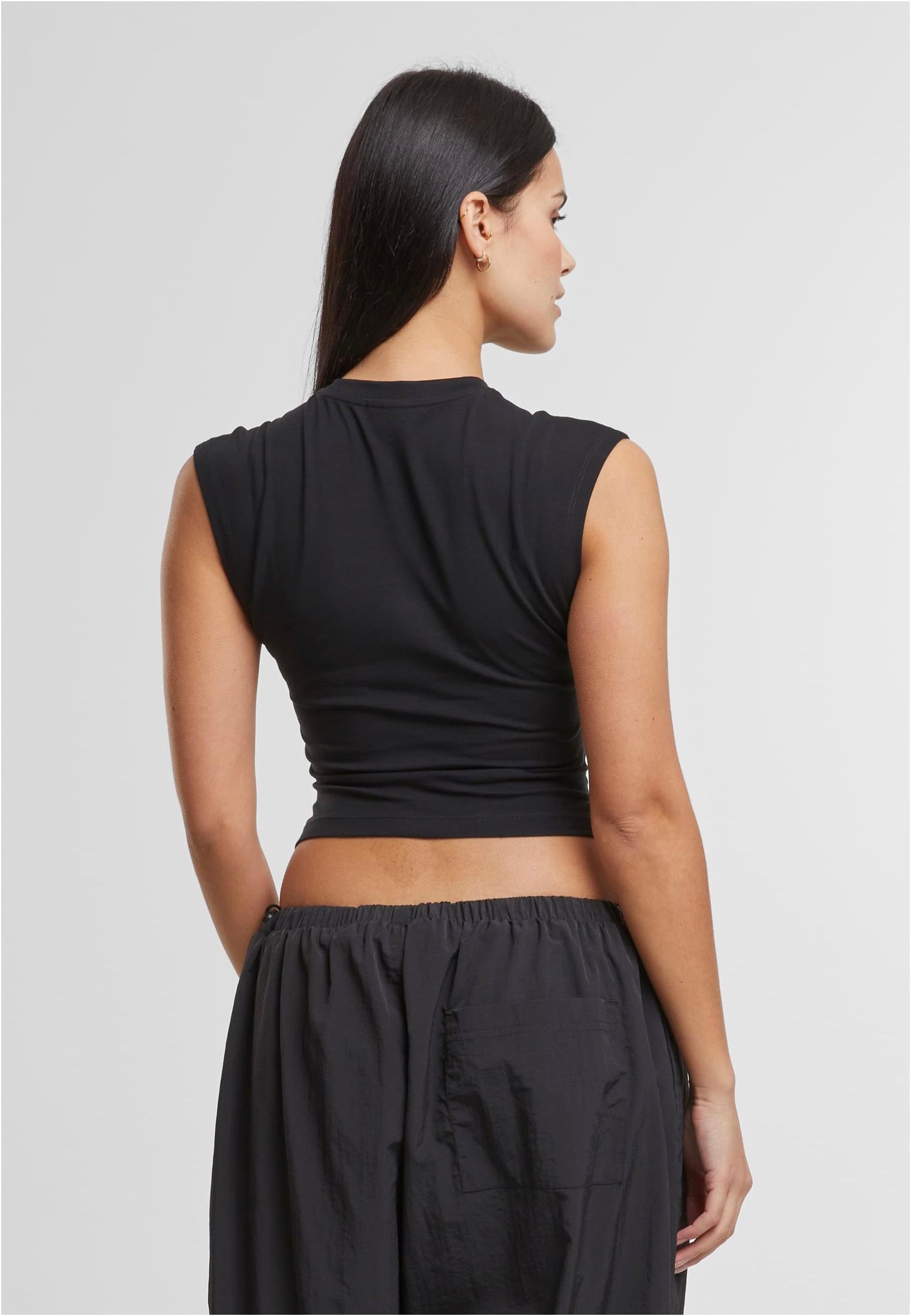 Urban Classics - Ladies Cropped Wrapped Black - Top | Women-Image