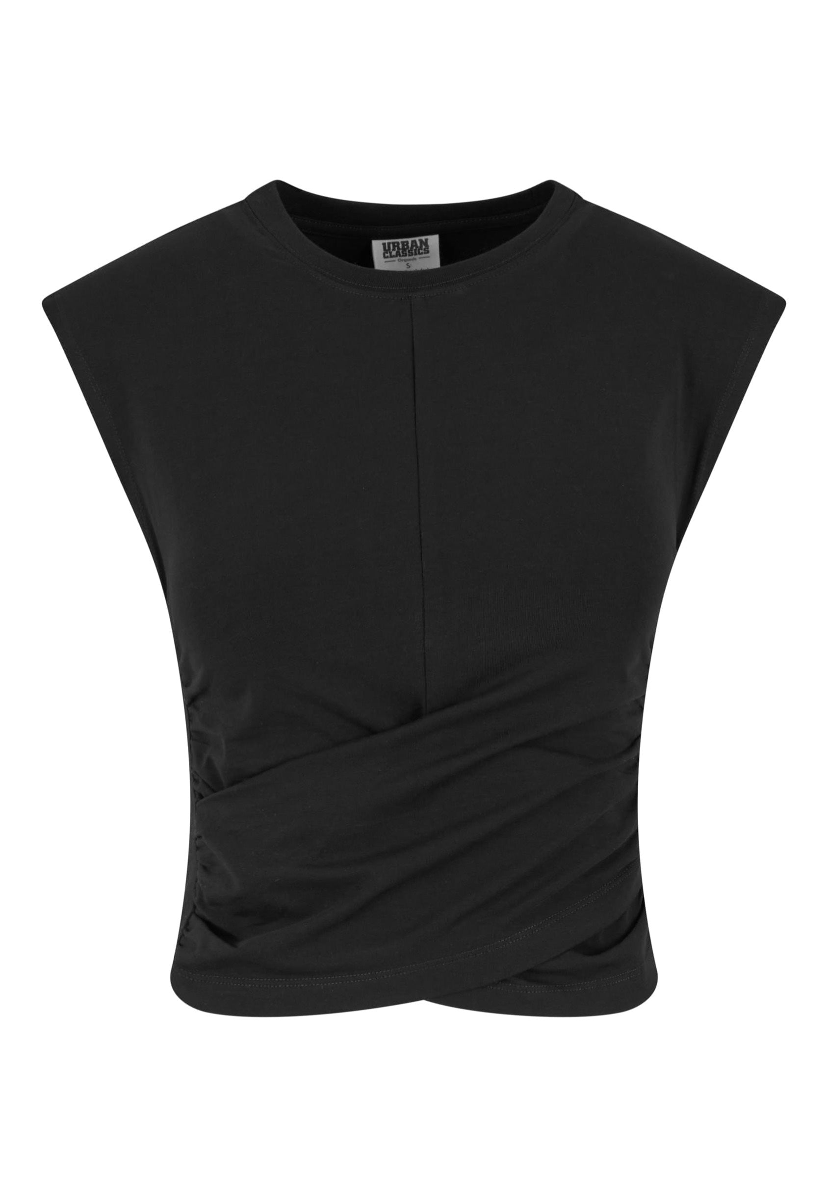 Urban Classics - Ladies Cropped Wrapped Black - Top | Women-Image