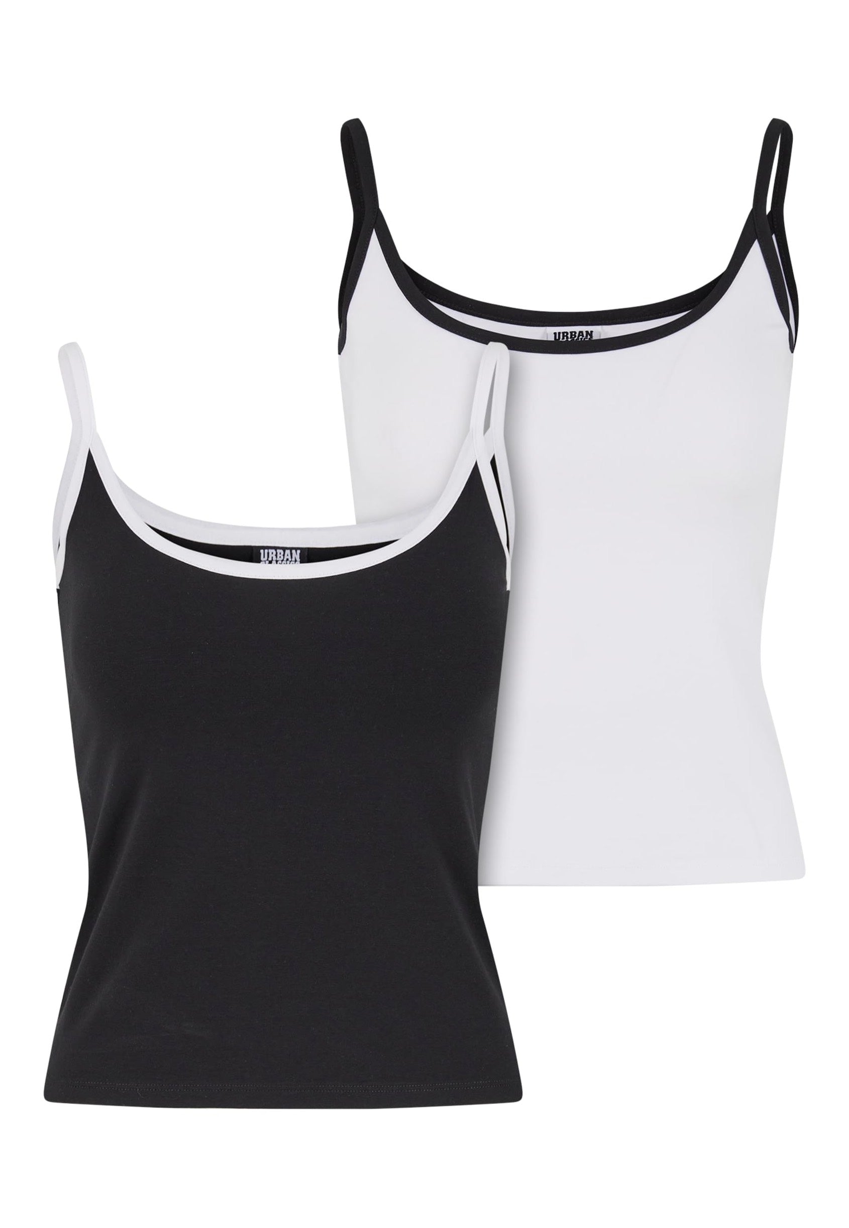 Urban Classics - Ladies Contrast Basic 2-Pack Black/White + White/Black - Top | Women-Image