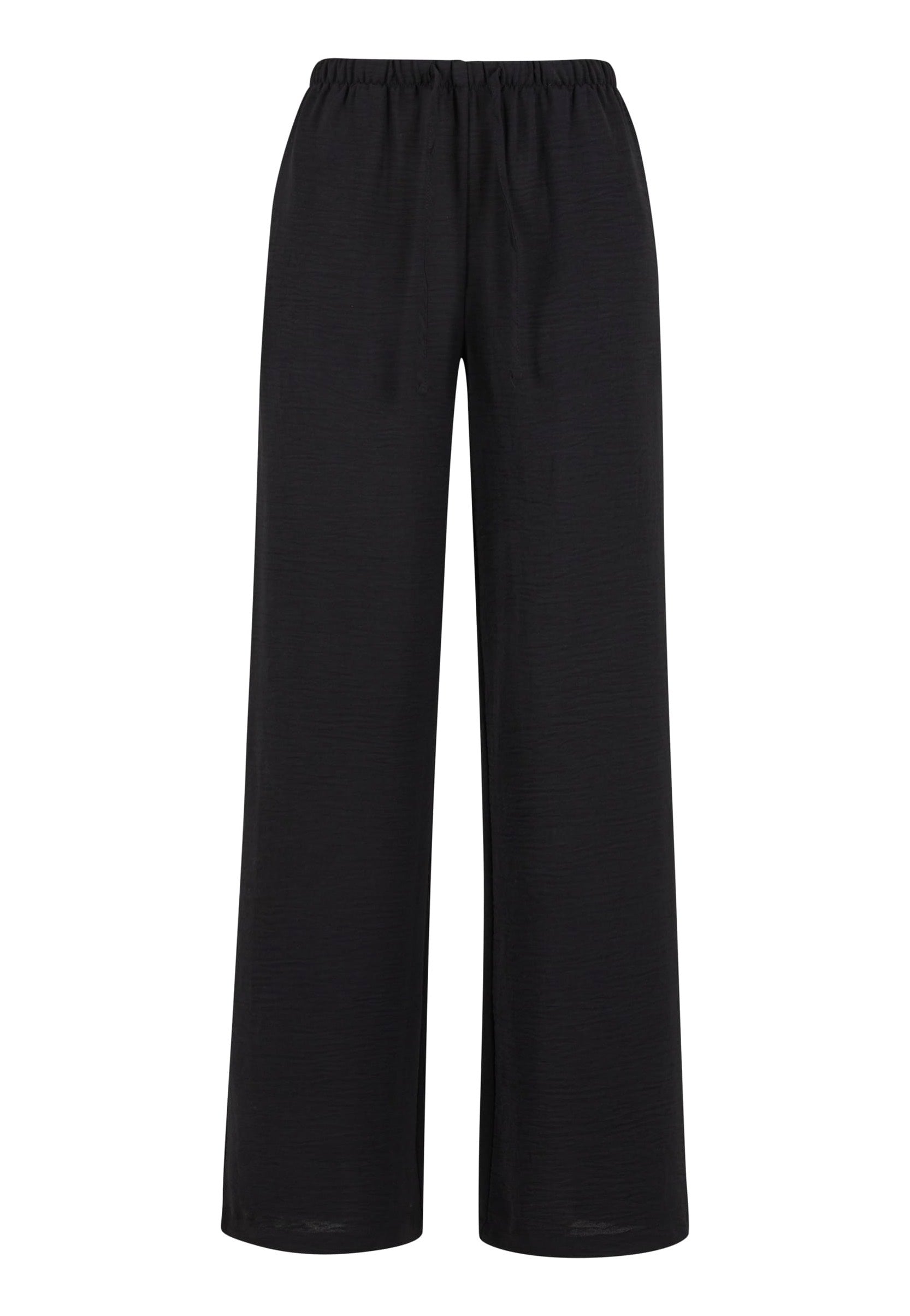 Urban Classics - Ladies Structured Wideleg Black - Pants | Women-Image
