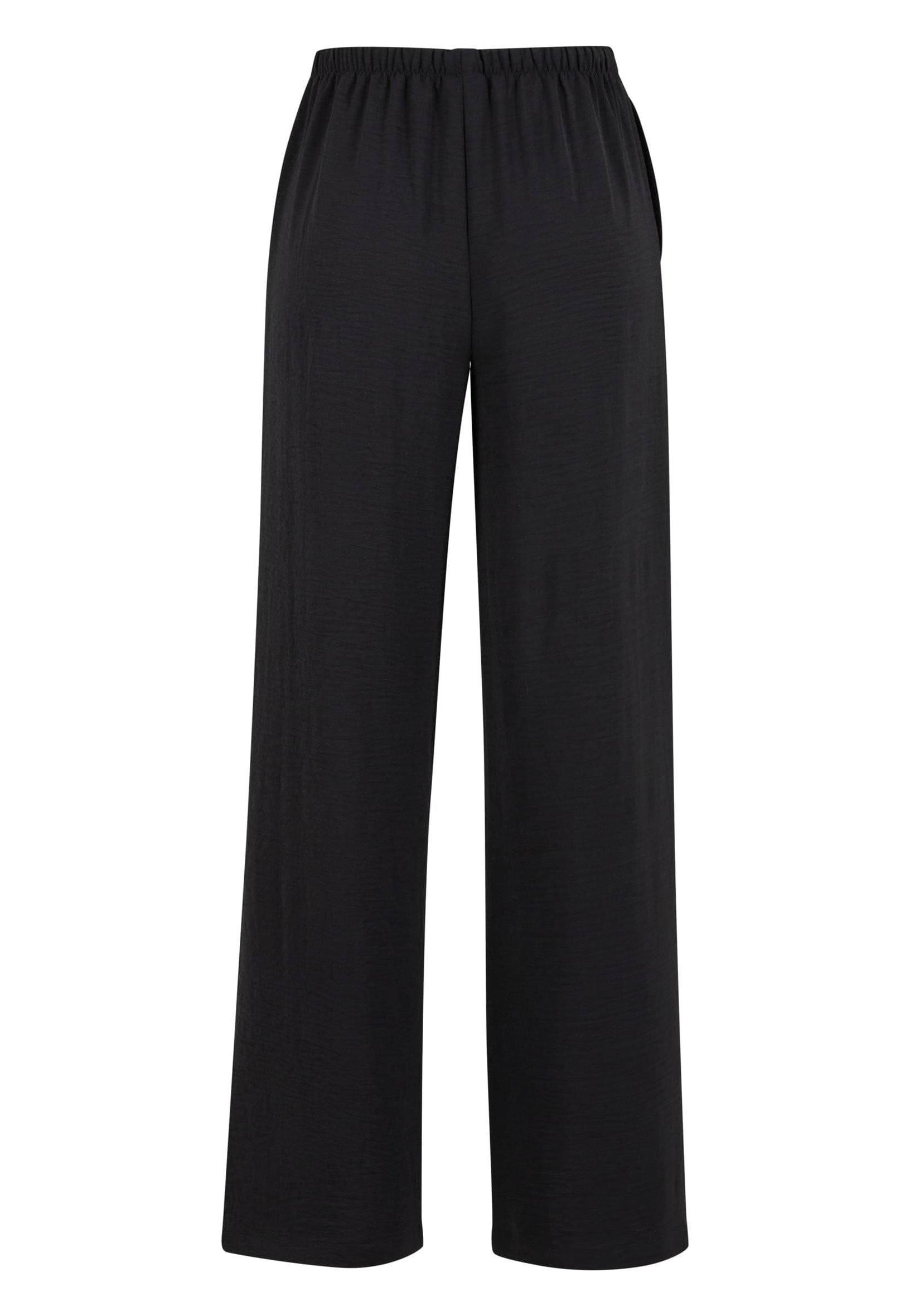Urban Classics - Ladies Structured Wideleg Black - Pants | Women-Image