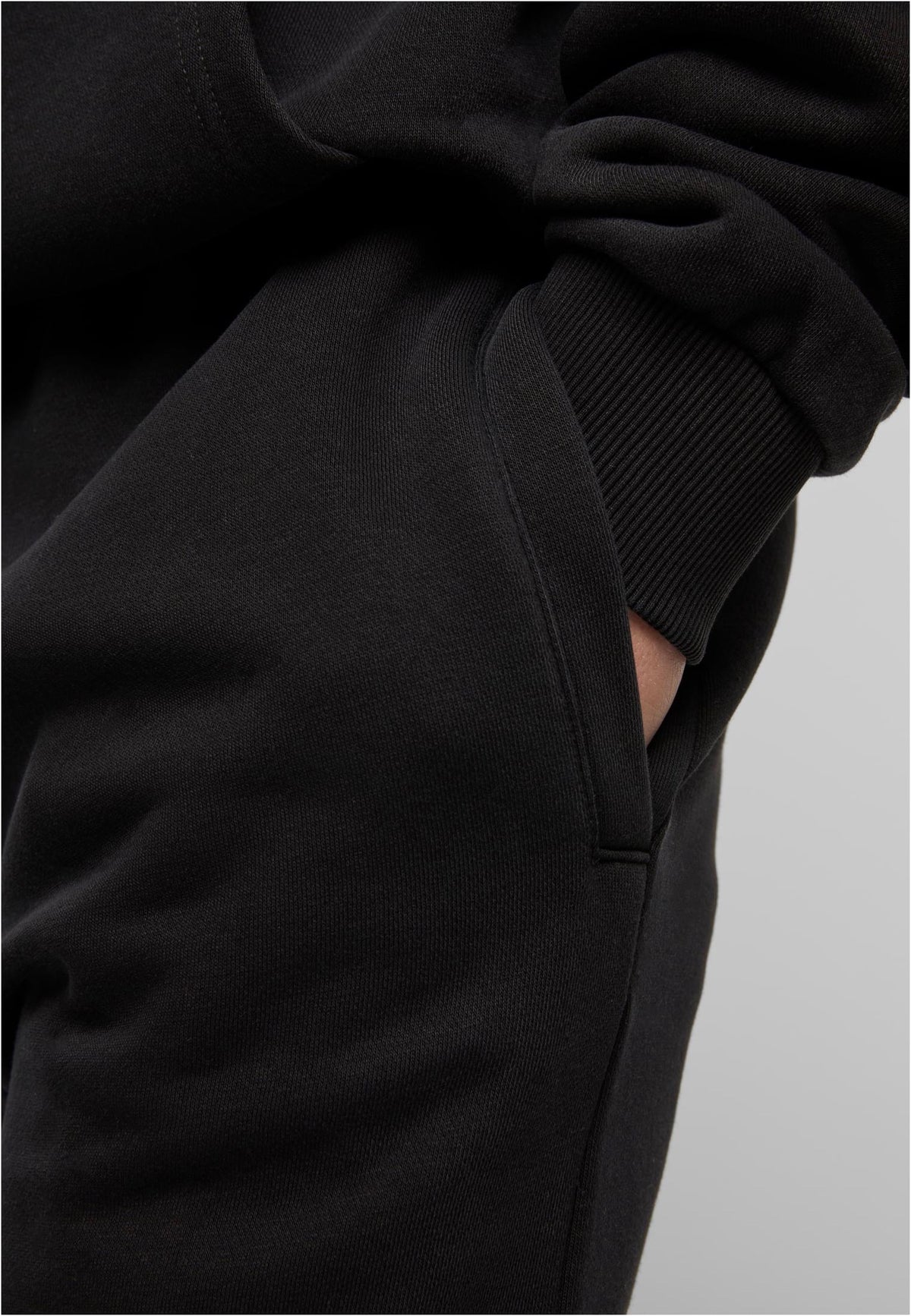 Urban Classics Vintage Heavy Black Trackpants | Men-Image