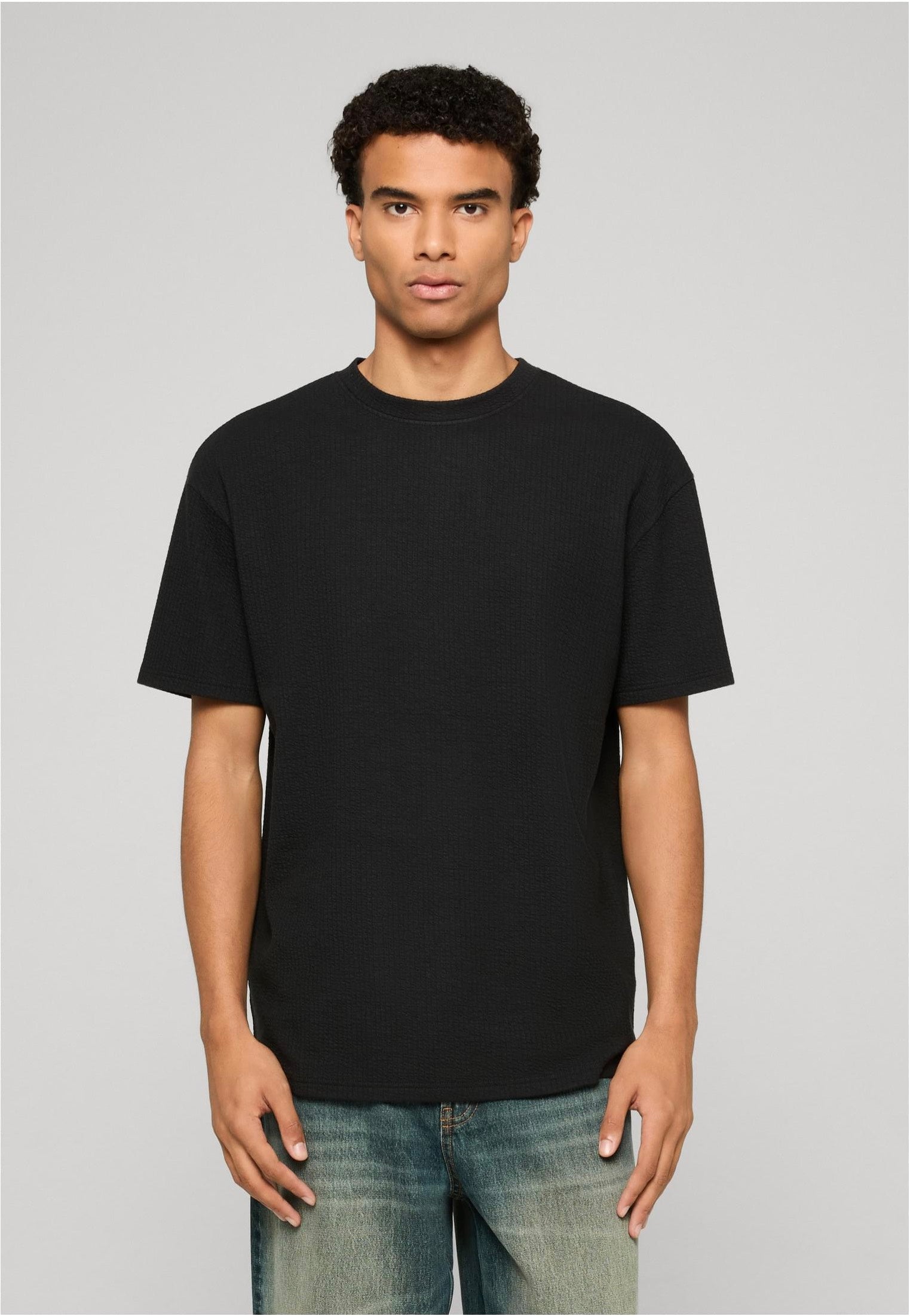 Urban Classics - Loose Fit Structured Black - T-Shirt | Men-Image