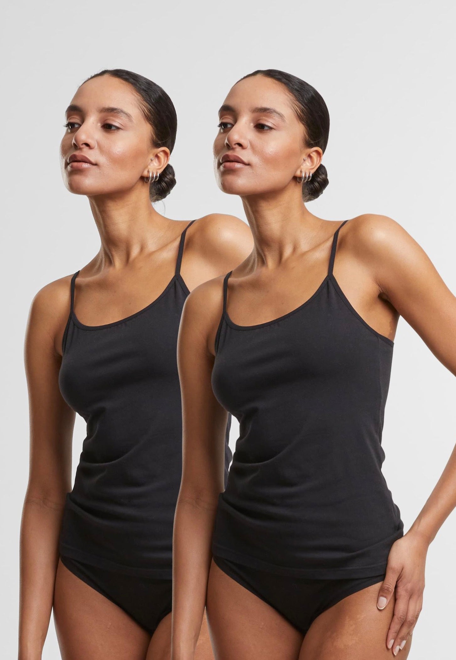 Urban Classics - Ladies Basic Pack Of 2 Black+Black - Tank | Women-Image