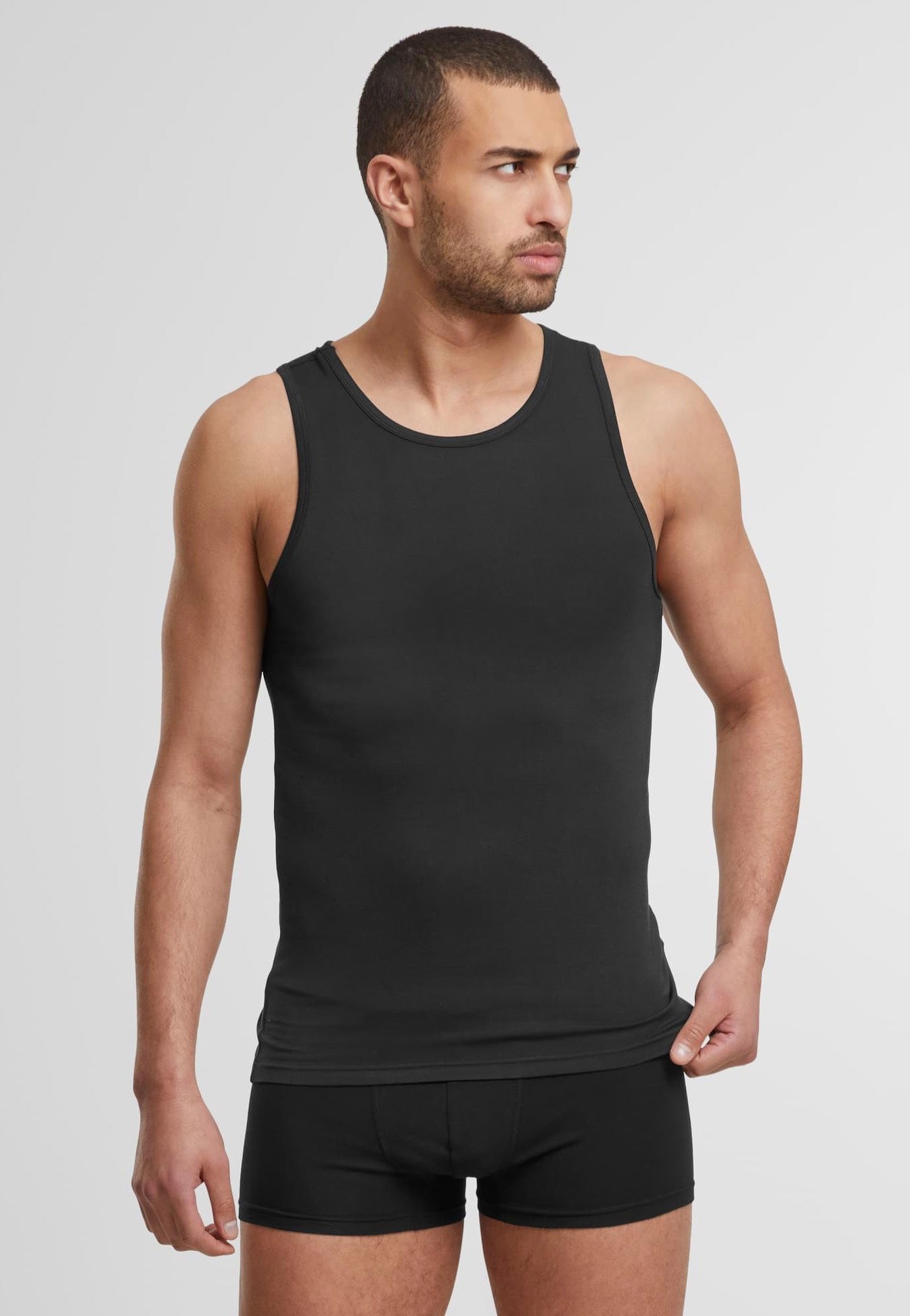 Urban Classics - Bamboo Basic Pack Of 2 Black+Black - Tank | Men-Image
