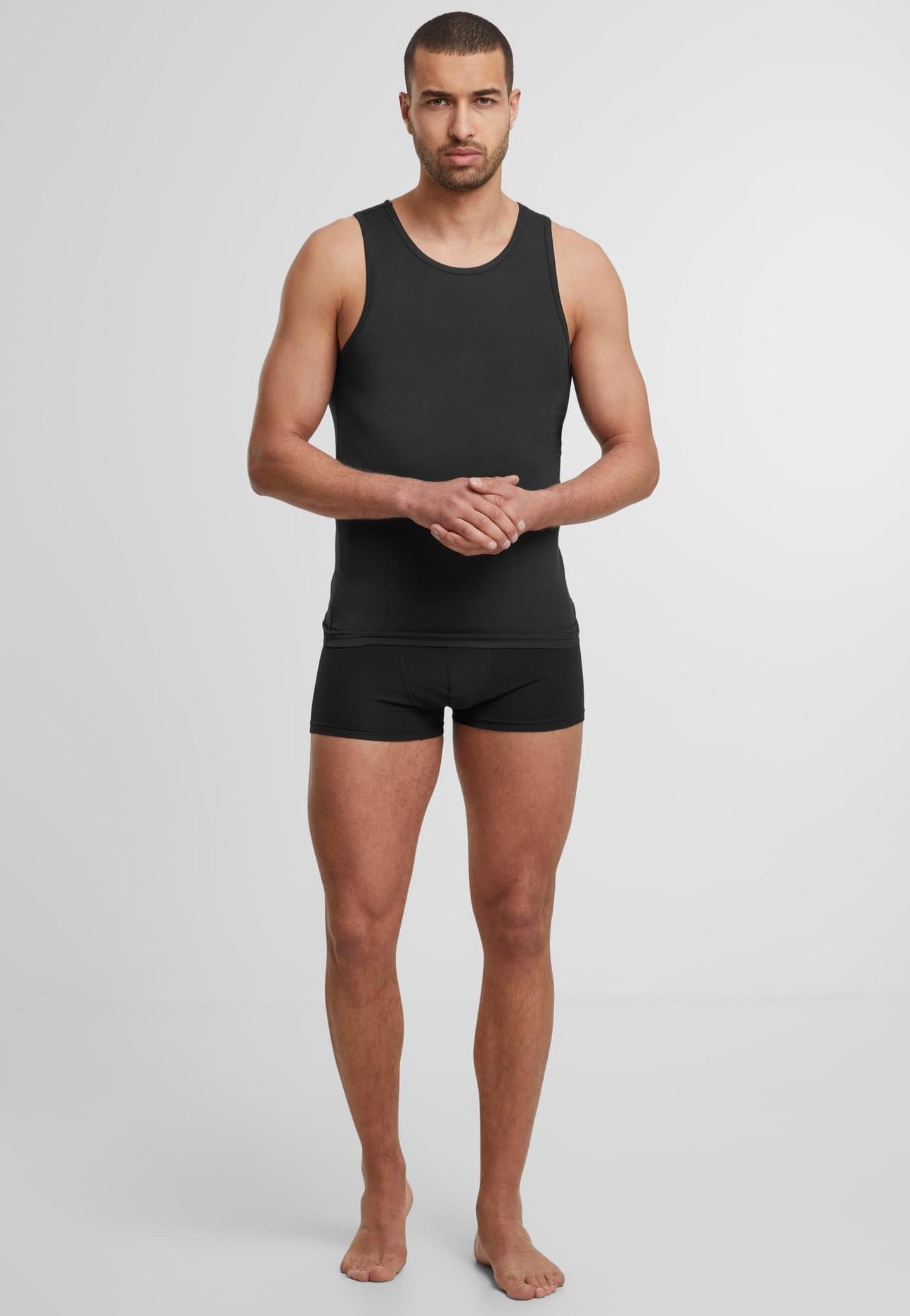 Urban Classics - Bamboo Basic Pack Of 2 Black+Black - Tank | Men-Image