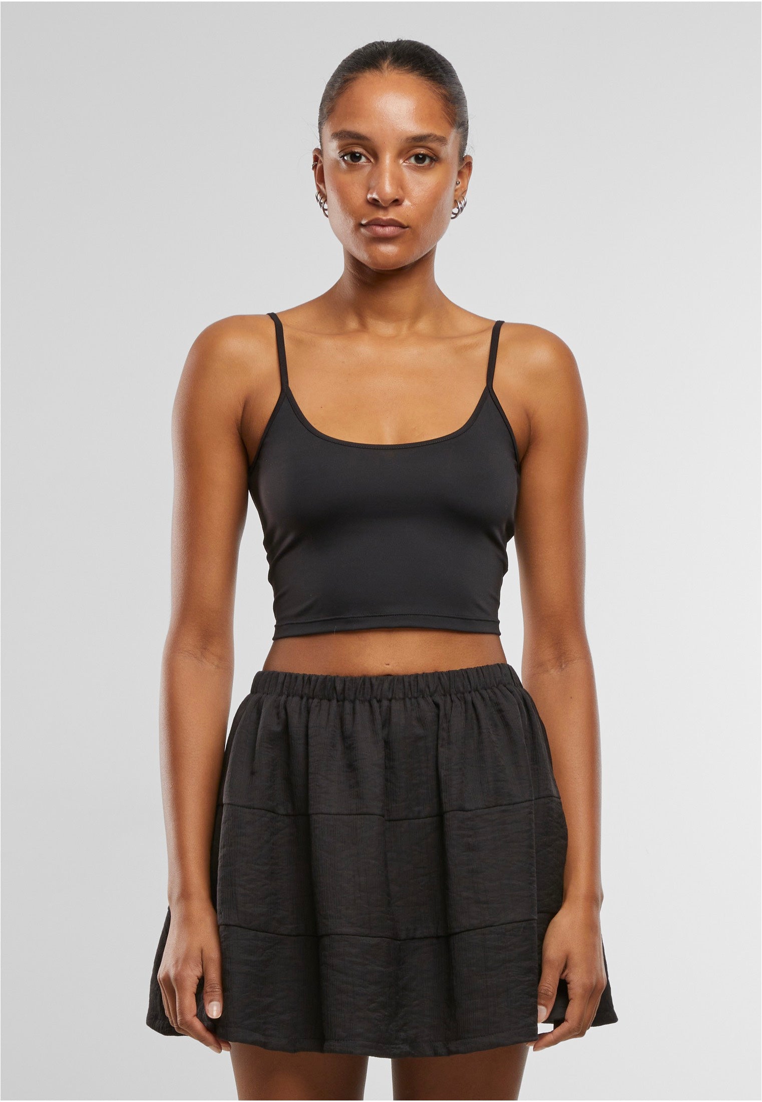 Urban Classics - Ladies Basic Top Low Back Neckline Black - Top | Women-Image