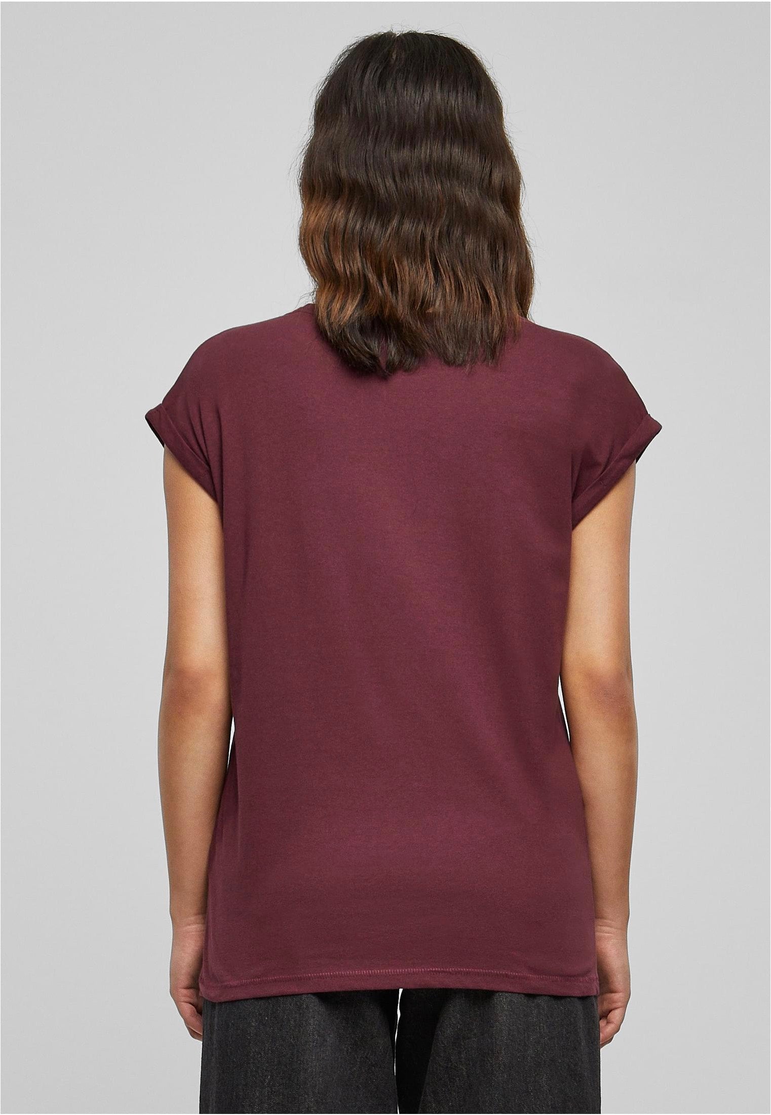 Urban Classics - Ladies Extended Shoulder Redwine - T-Shirt | Women-Image
