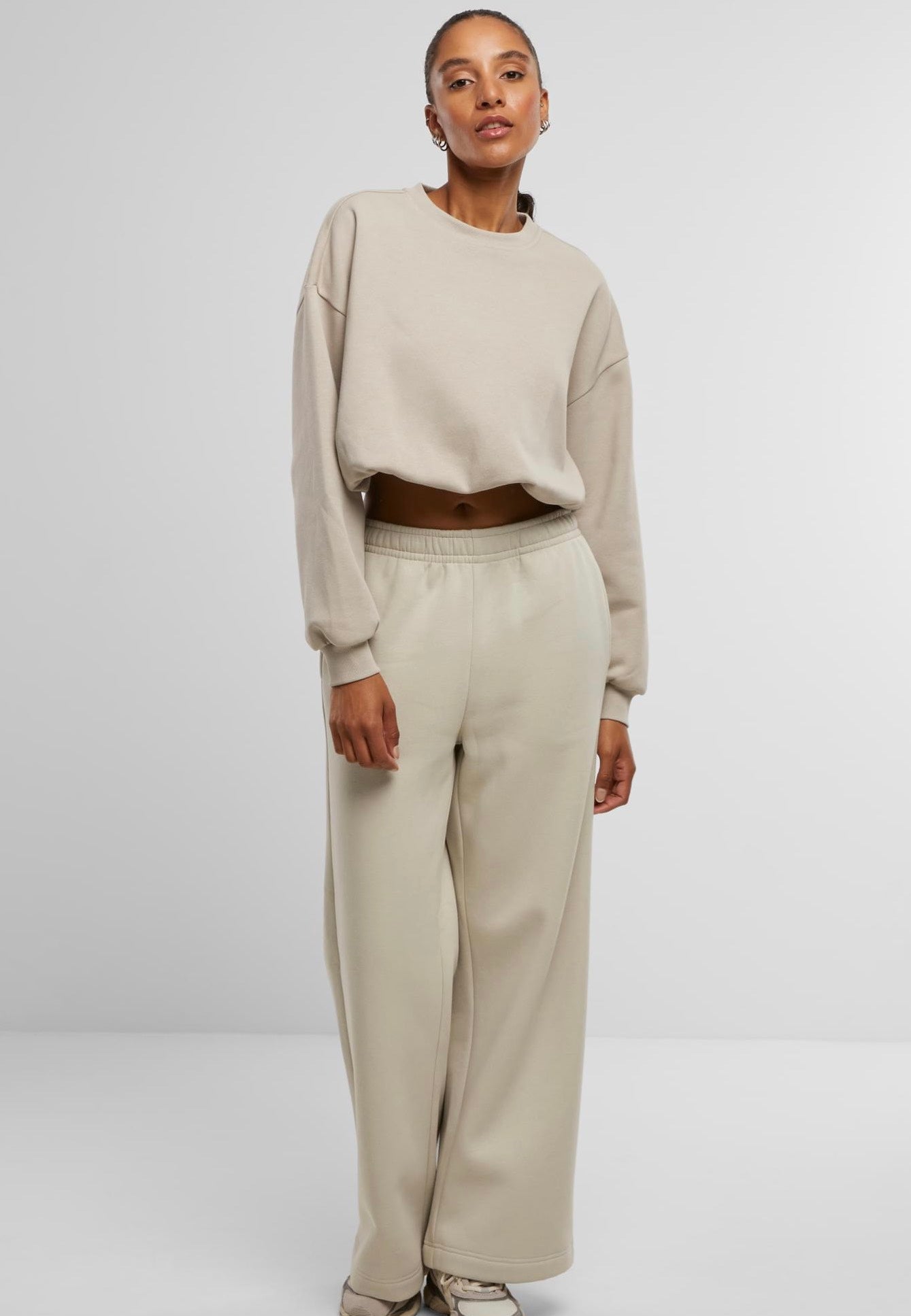 Urban Classics - Ladies Cropped Gathered Cloud - Sweater | Women-Image