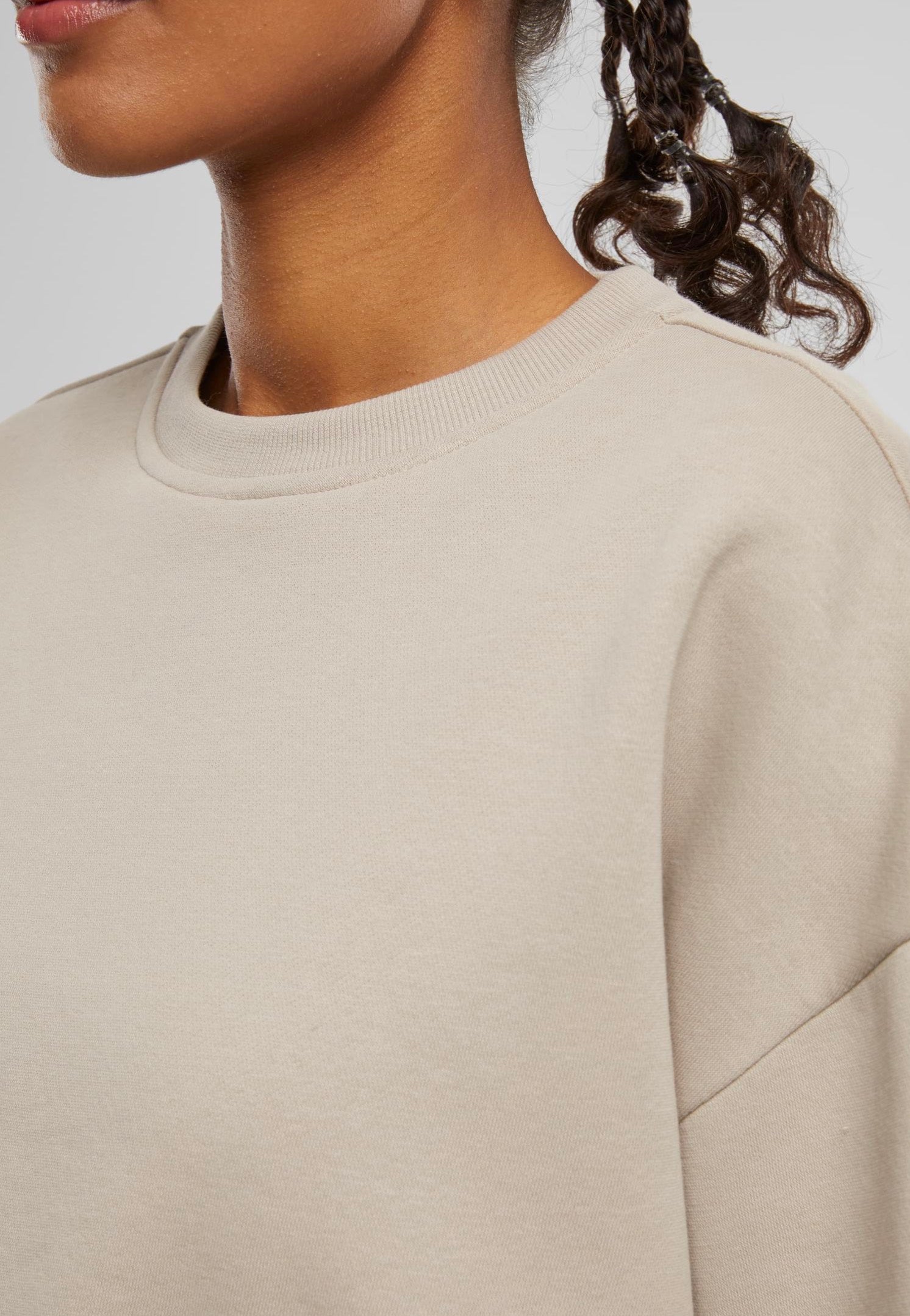 Urban Classics - Ladies Cropped Gathered Cloud - Sweater | Women-Image