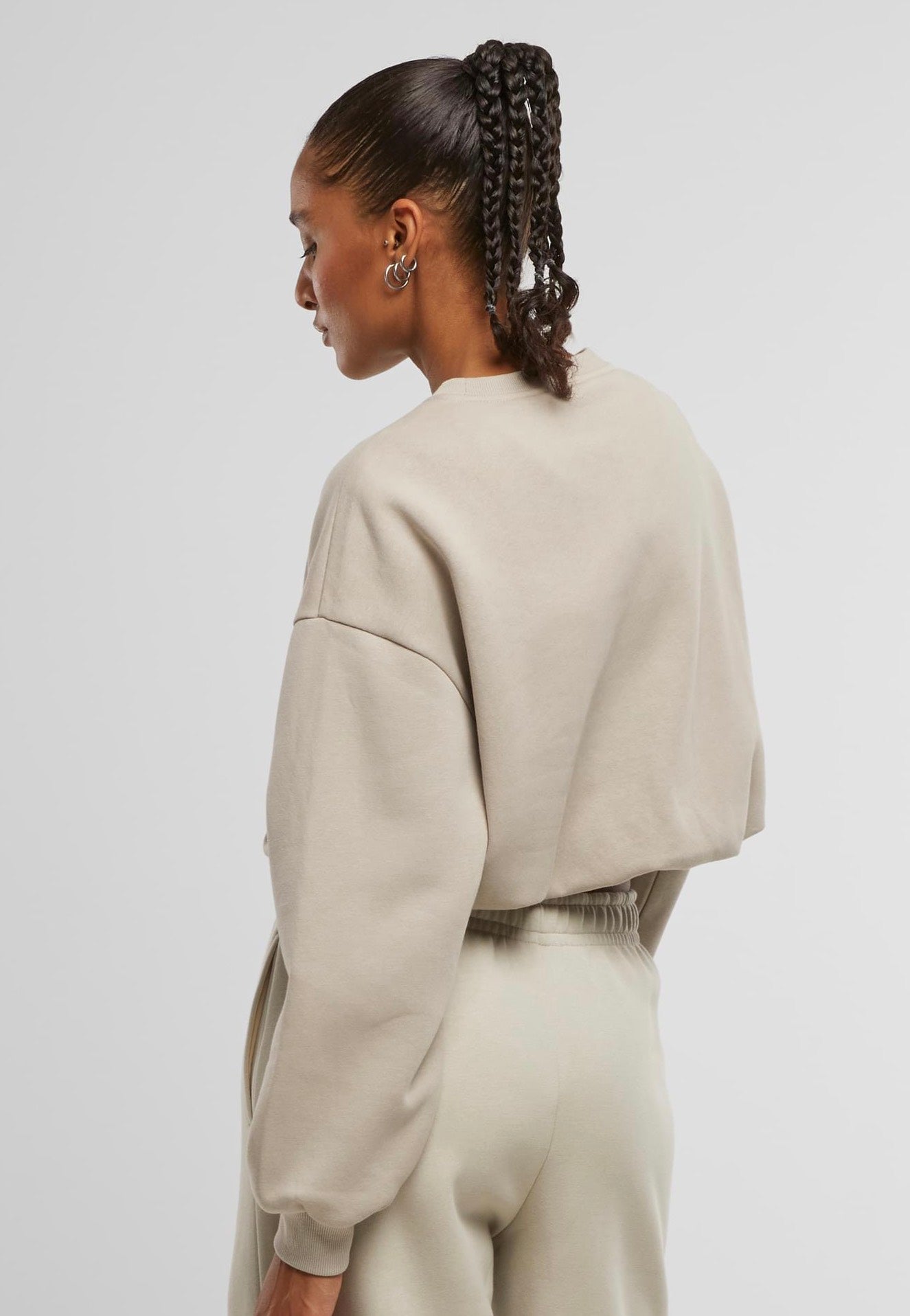 Urban Classics - Ladies Cropped Gathered Cloud - Sweater | Women-Image