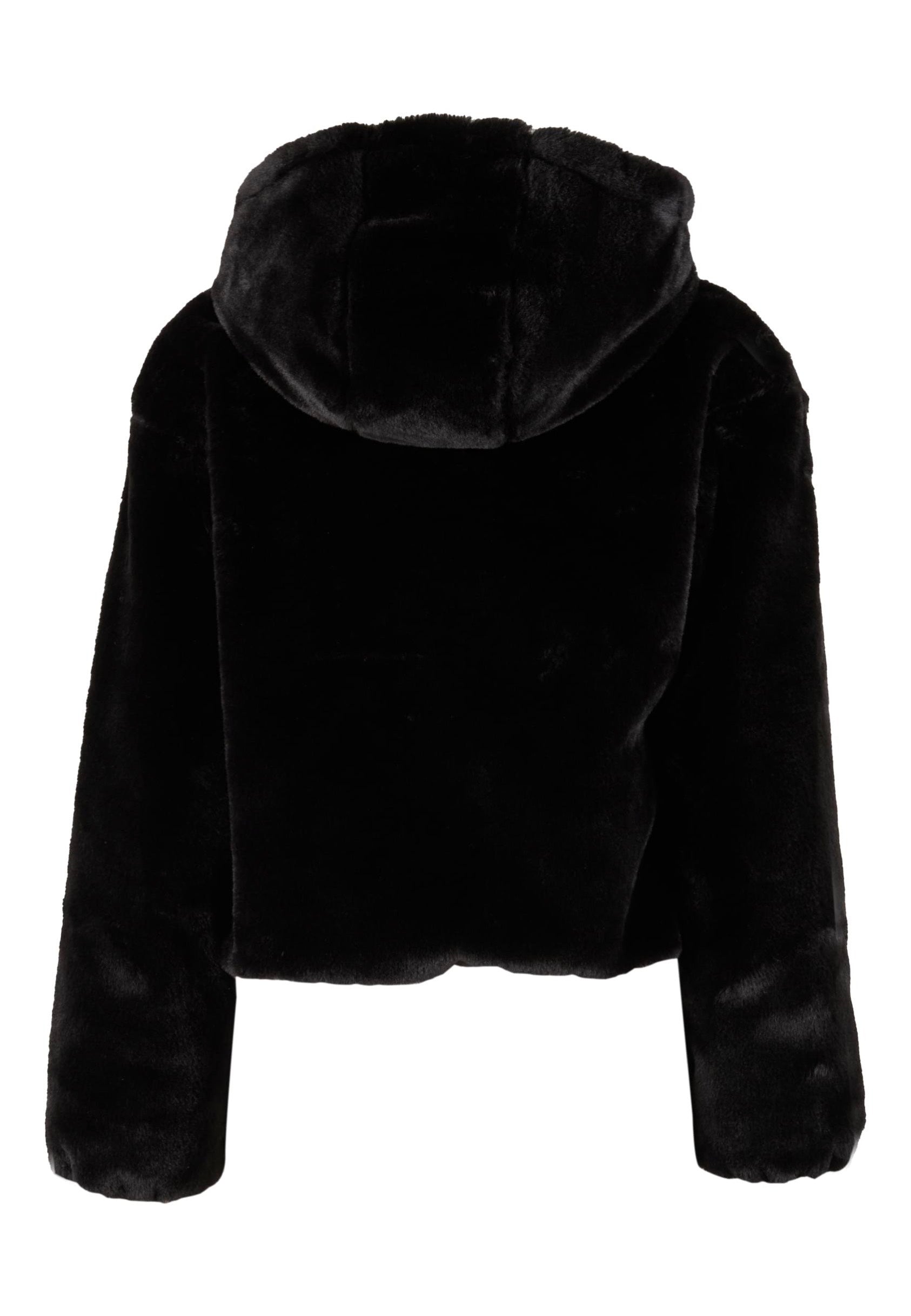 Urban Classics - Ladies Full Zip Faux Fur Black - Jacket | Women-Image