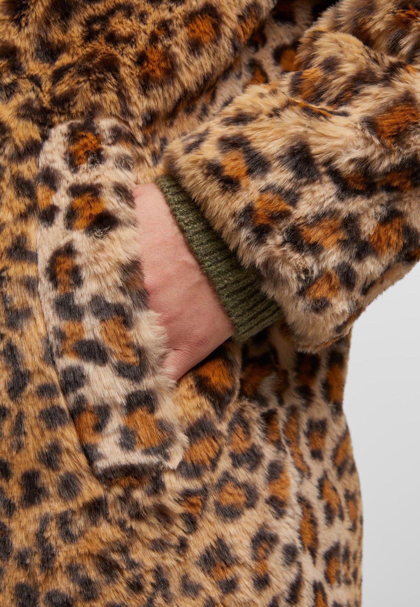 Urban Classics - Ladies Oversized Faux Fur Leo - Jacket | Women-Image