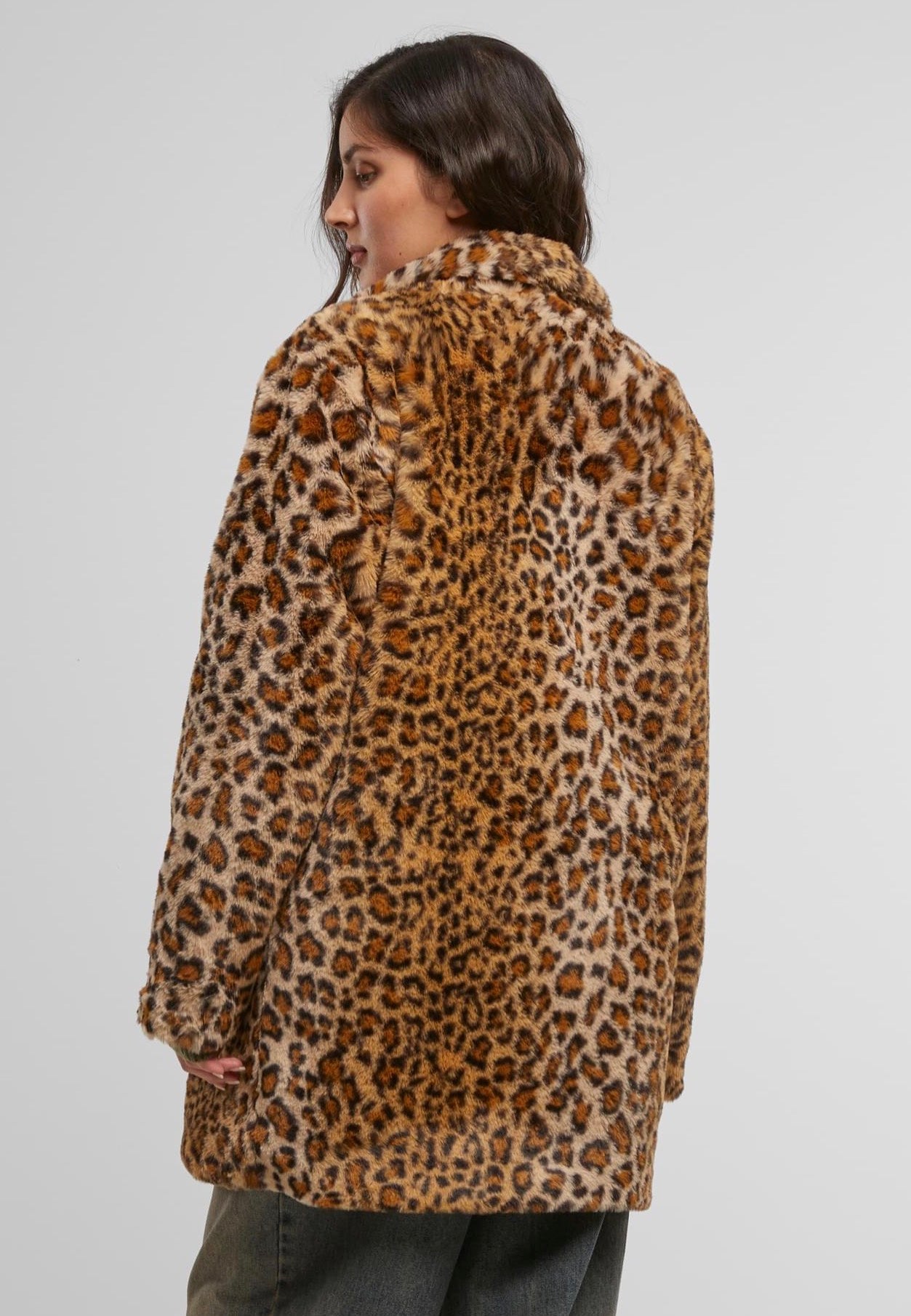Urban Classics - Ladies Oversized Faux Fur Leo - Jacket | Women-Image