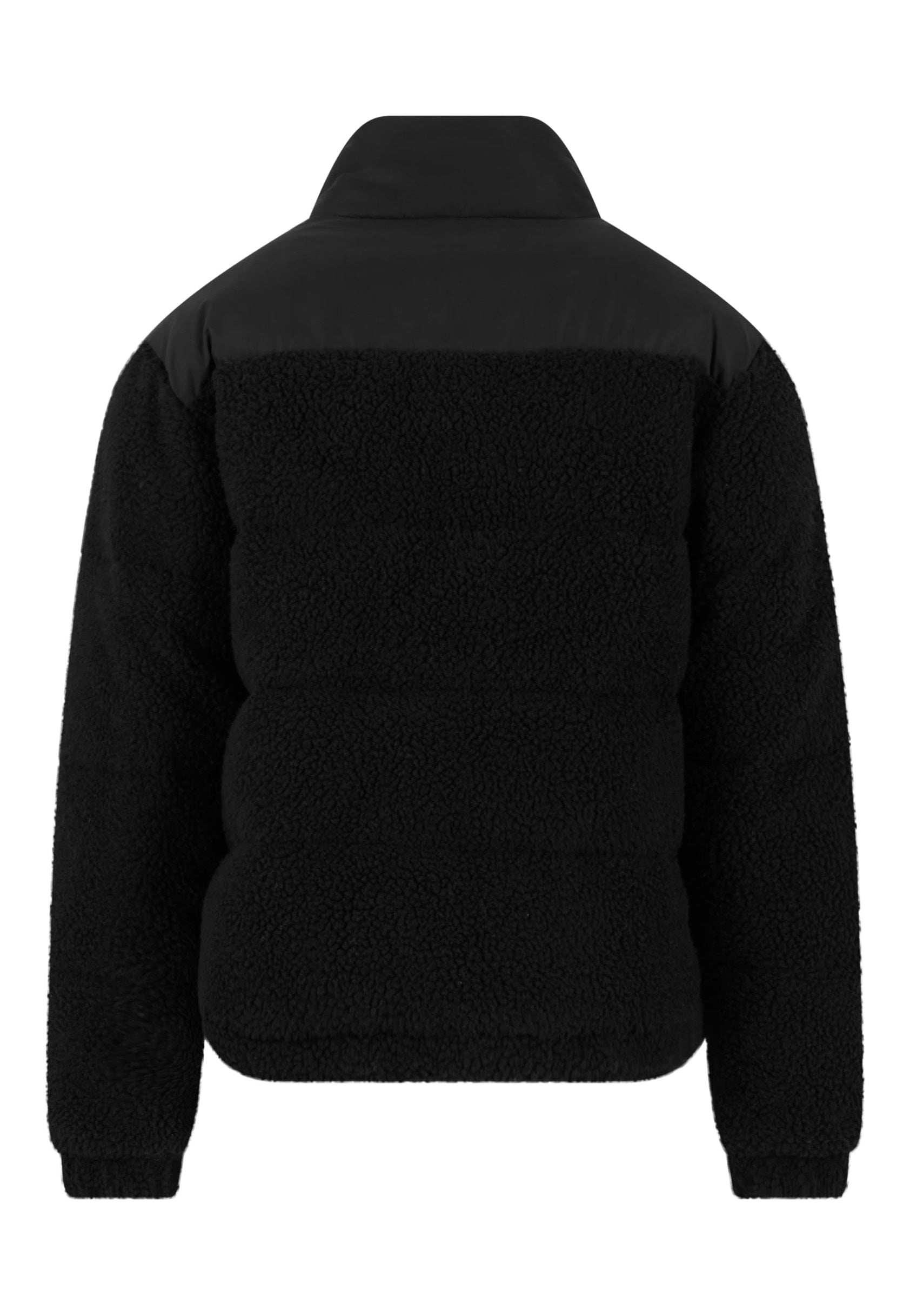Urban Classics - Fabric Mix Teddy Puffer Black - Jacket | Men-Image