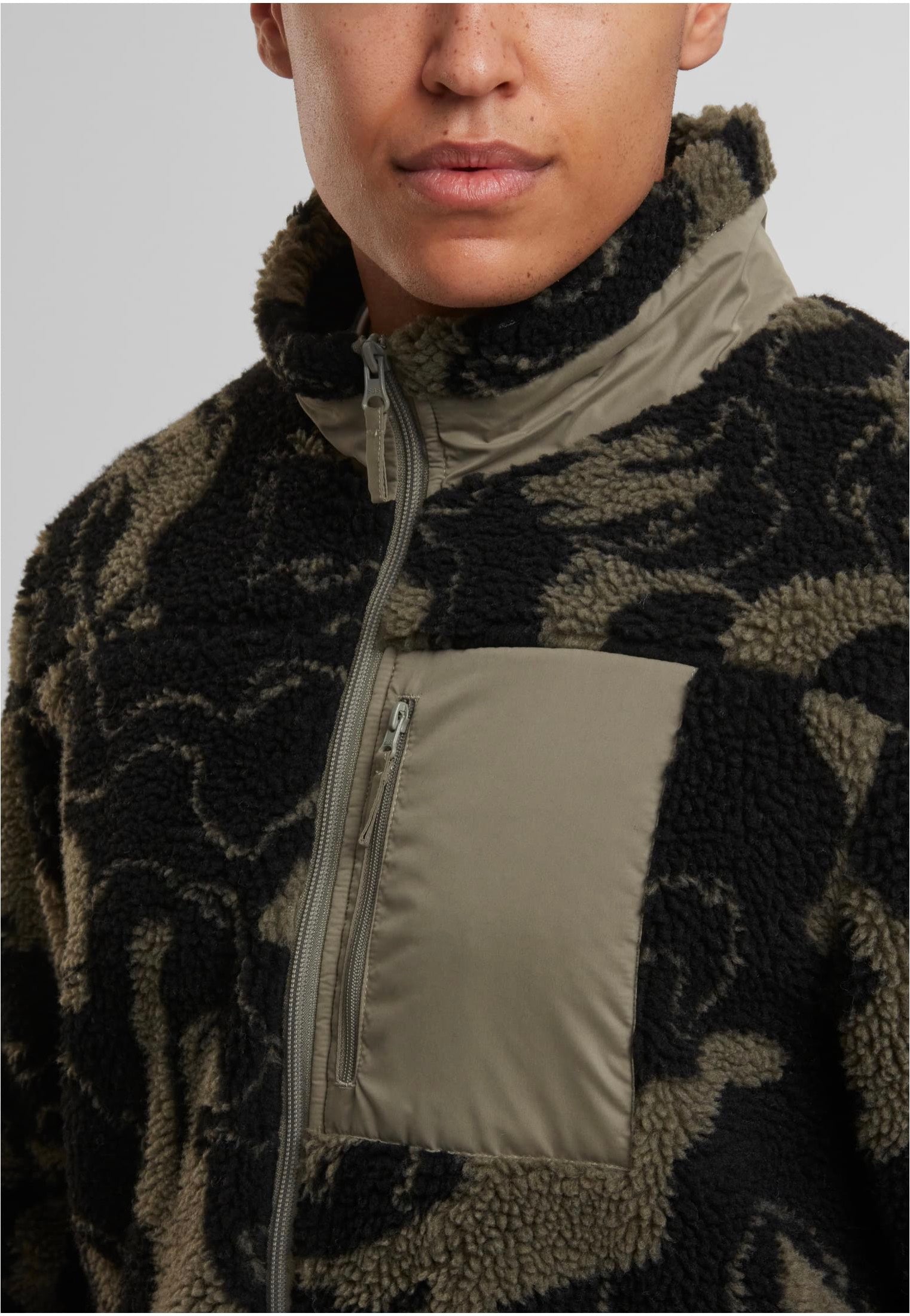 Urban Classics - Pattern Teddy Oliveswirl - Jacket | Men-Image