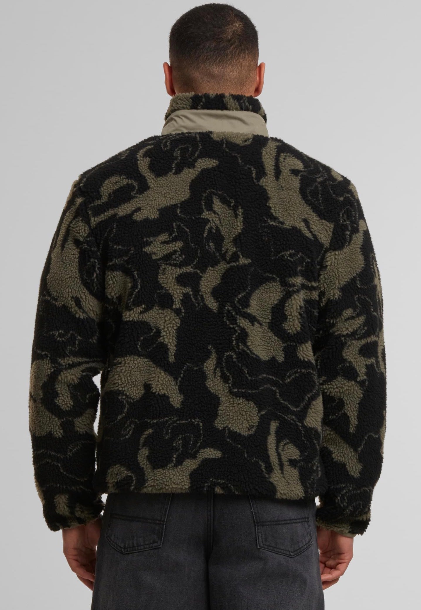 Urban Classics - Pattern Teddy Oliveswirl - Jacket | Men-Image