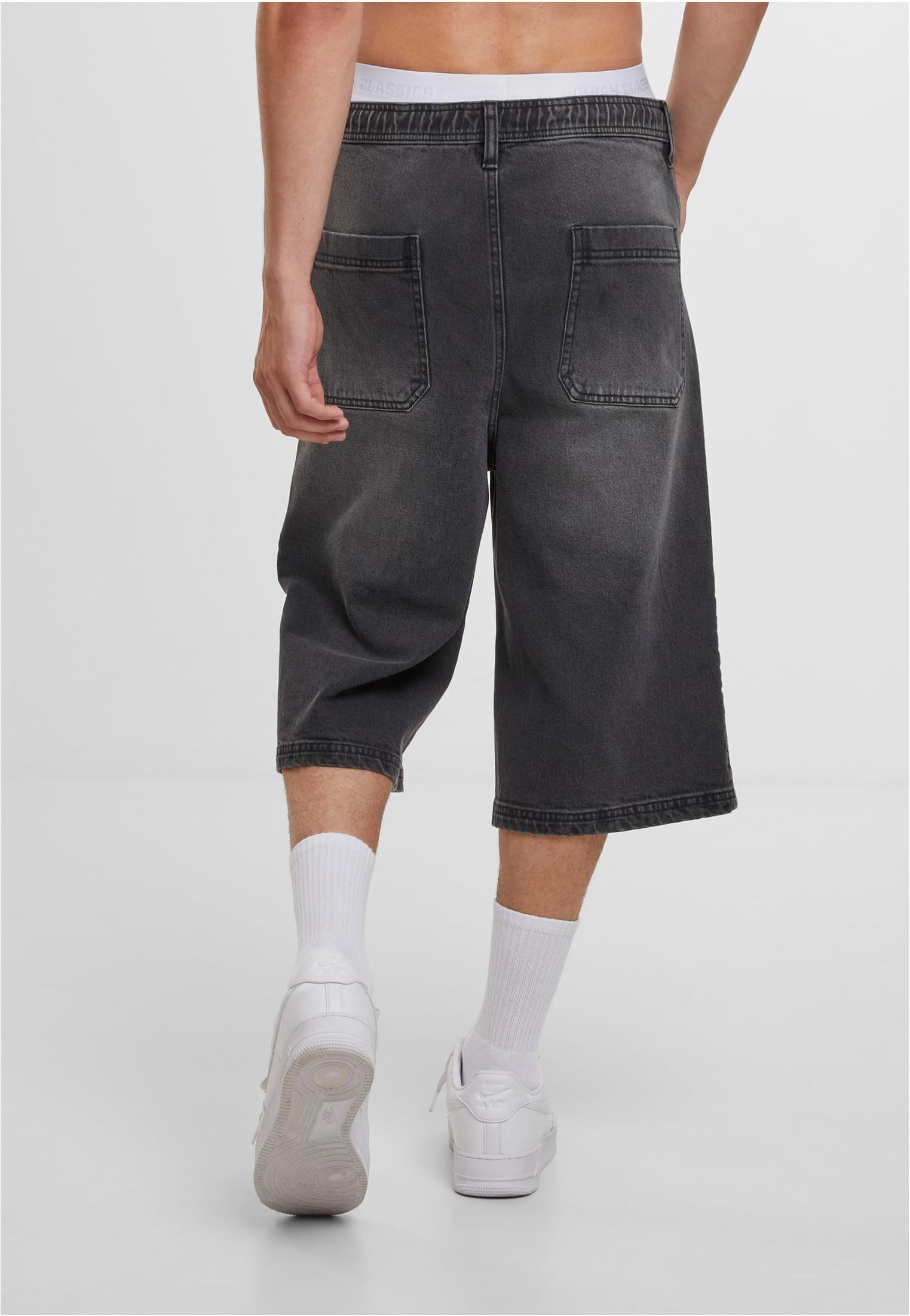 Urban Classics - Skater Shorts With Drawcord Black Washed - Shorts | Men-Image