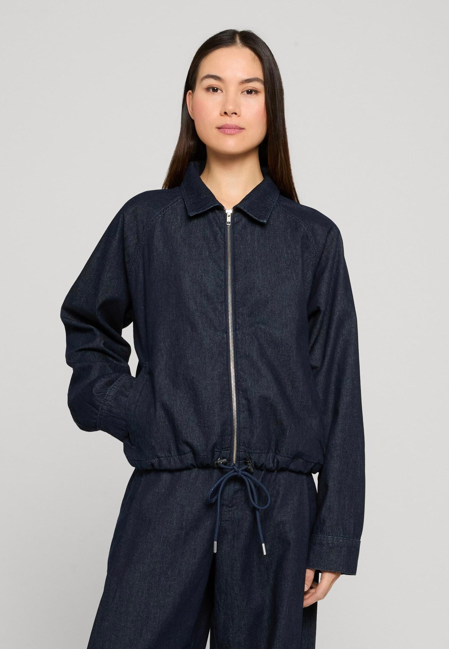 Urban Classics - Ladies Light Denim Balloon Blue Rinsed Washed - Jeans Jacket | Women-Image