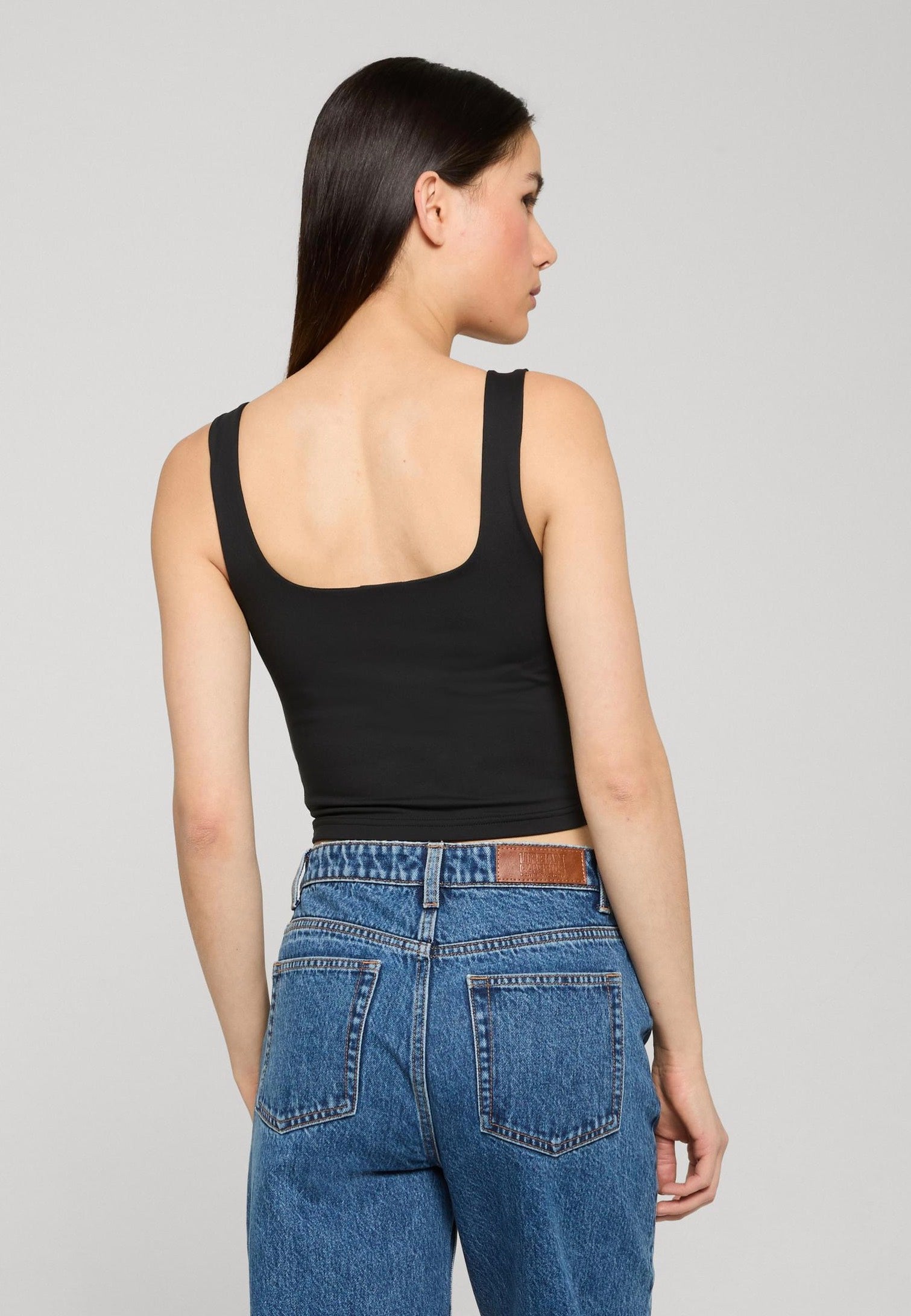 Urban Classics - Ladies Cropped Polyamide Black - Top | Women-Image