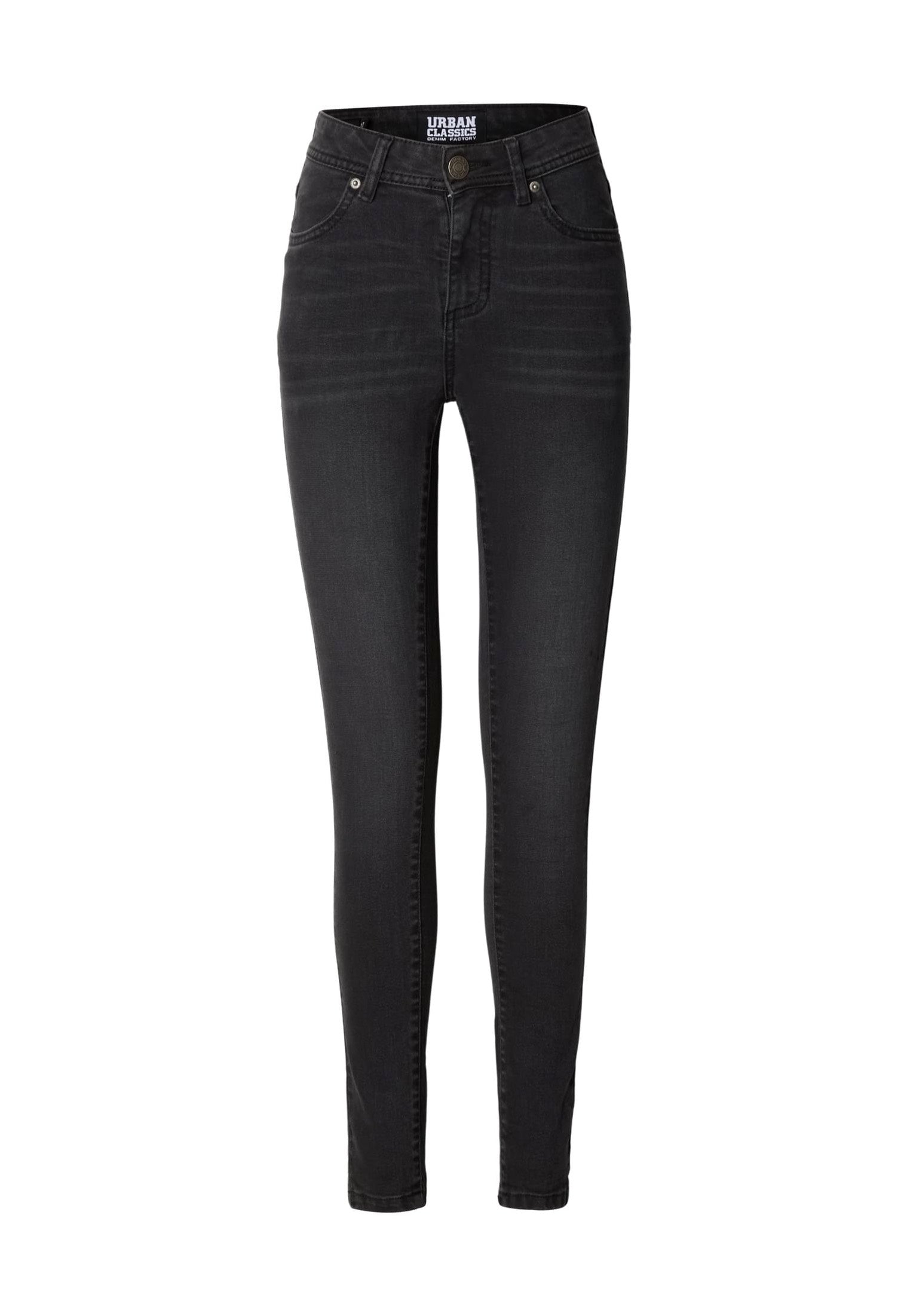 Urban Classics - Ladies Skinny Fit Denim Black Washed - Jeans | Women-Image