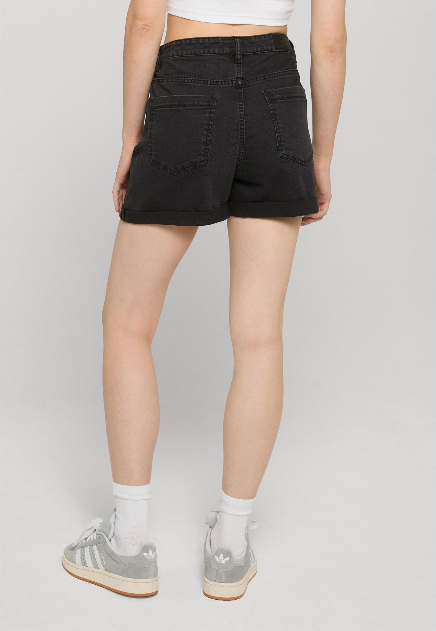 Urban Classics - Ladies High Waist Denim Black Washed - Shorts | Women-Image