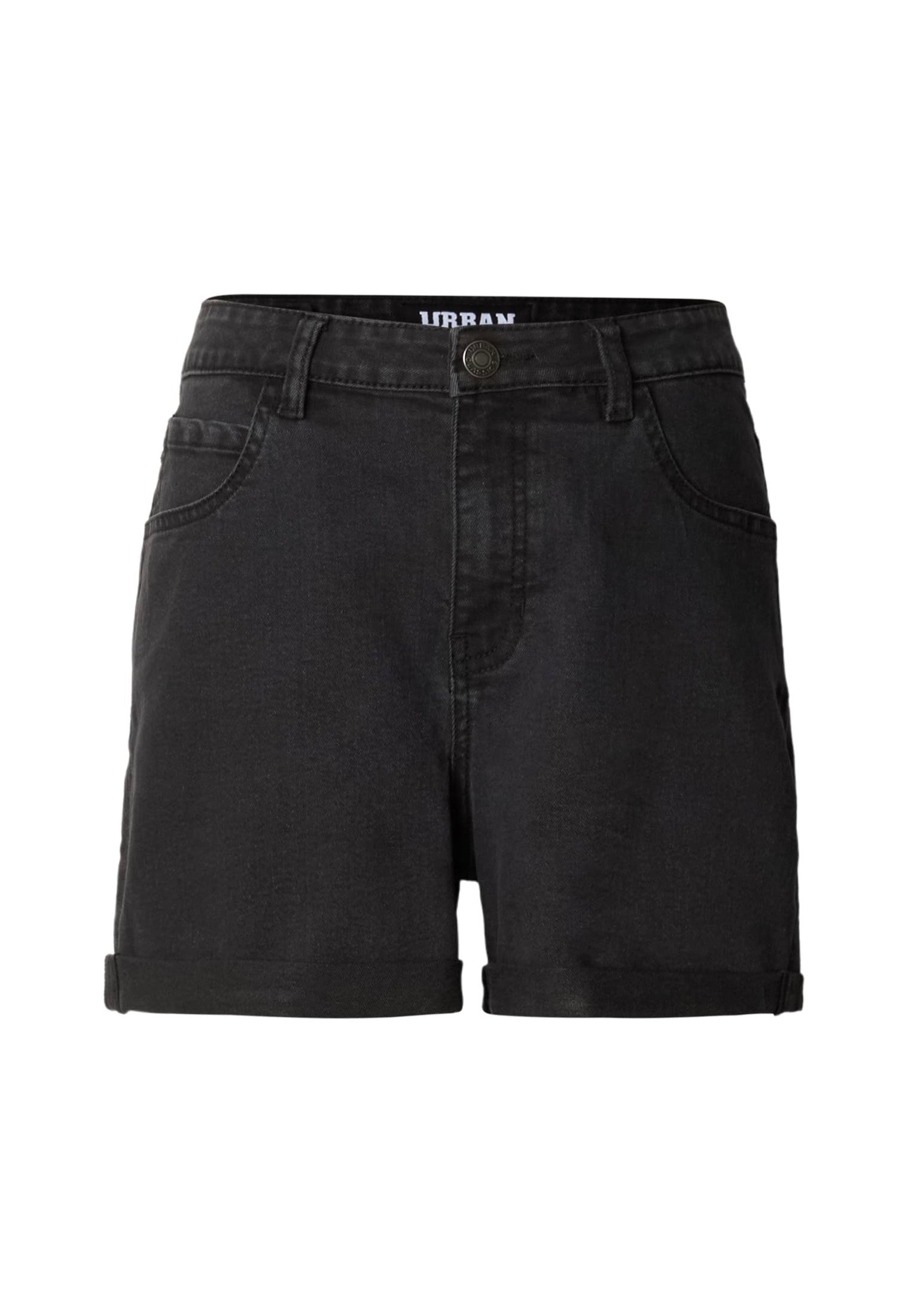 Urban Classics - Ladies High Waist Denim Black Washed - Shorts | Women-Image