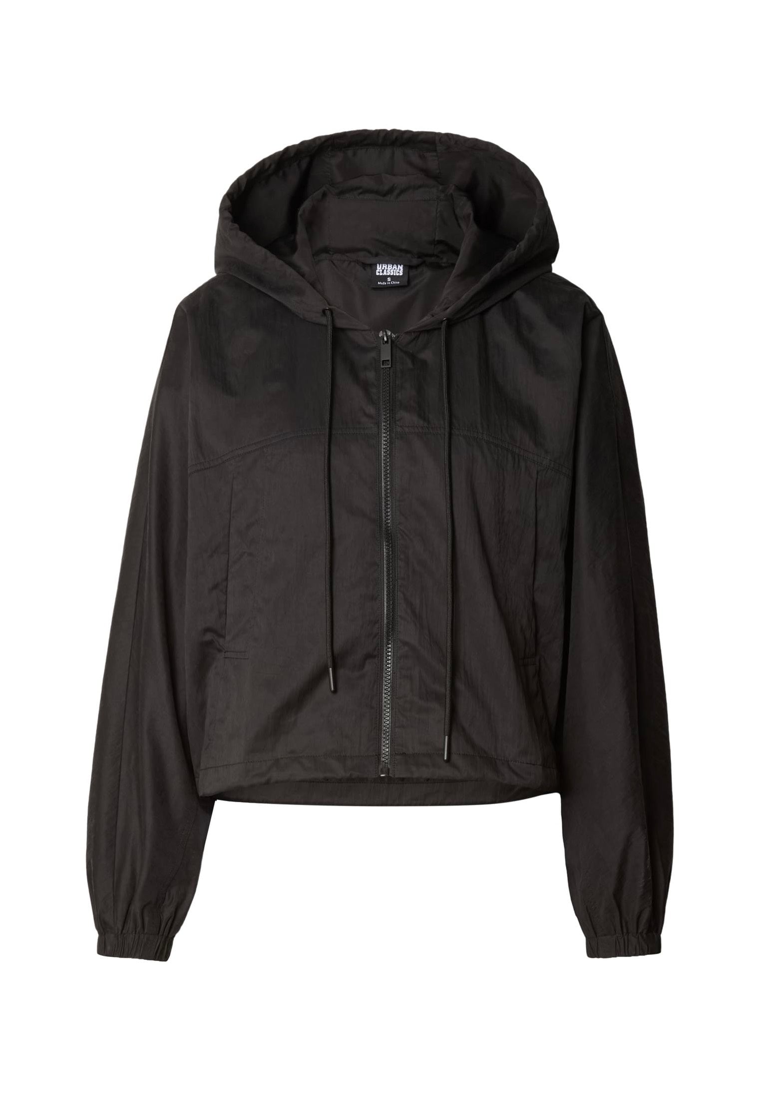 Urban Classics Ladies Oversized Hooded Black Giacca | Women-Image