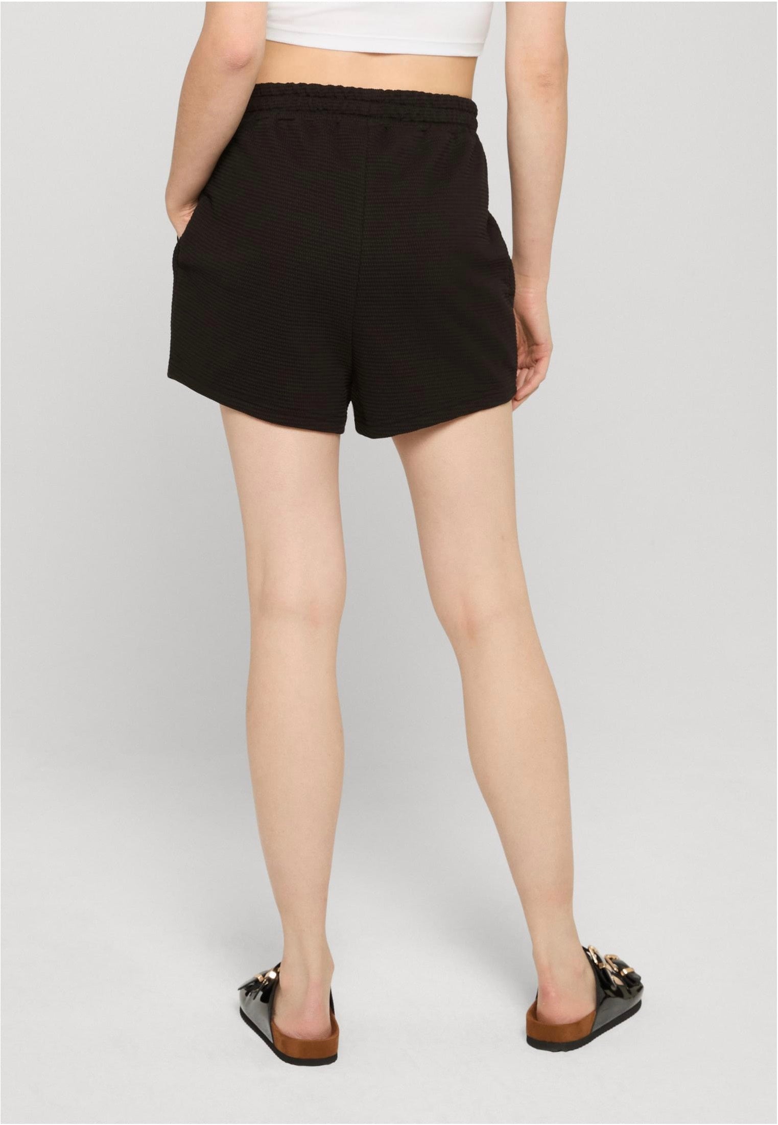 Urban Classics - Ladies Structured Black - Shorts | Women-Image