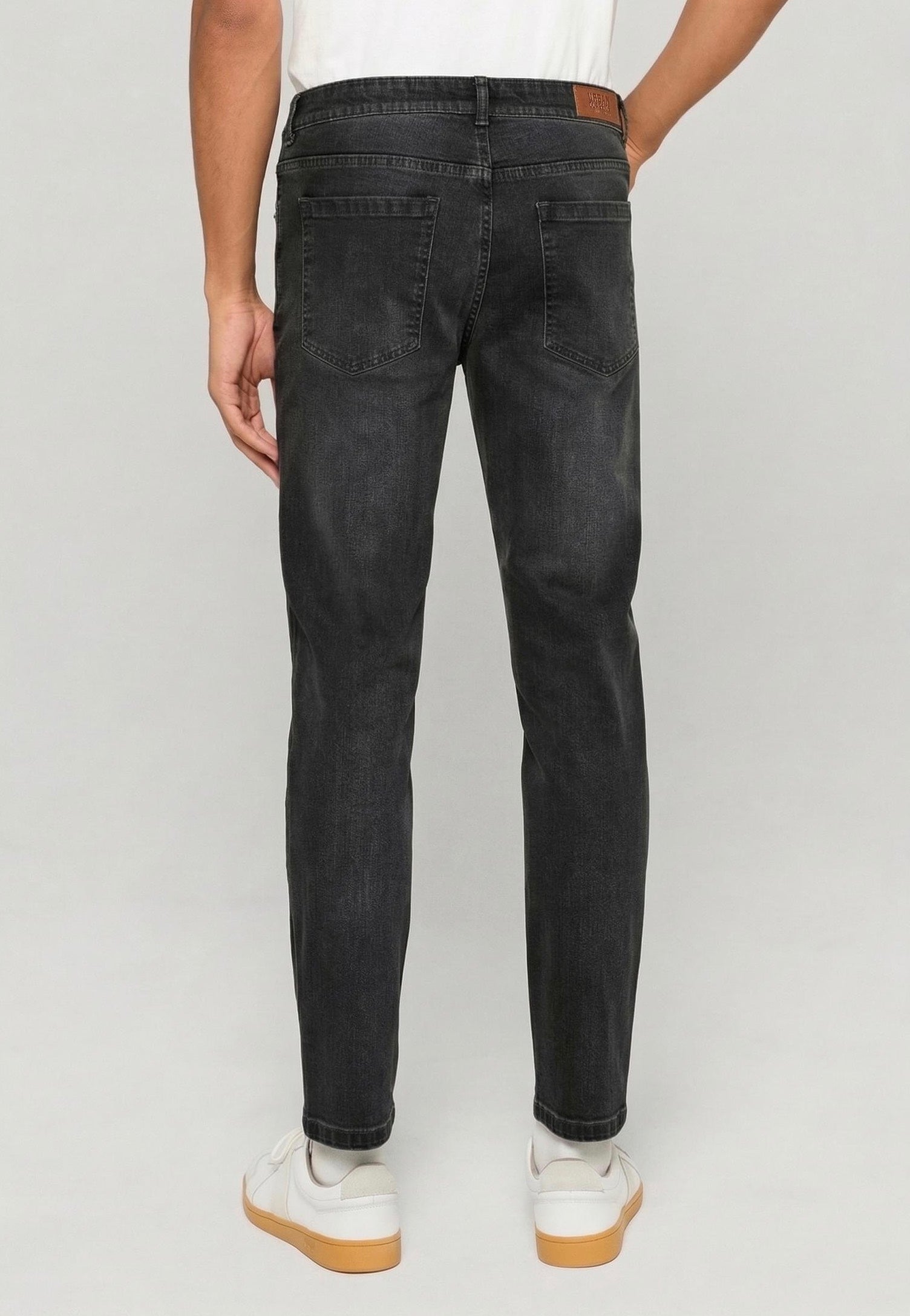 Urban Classics - Basic Slim Black Washed - Jeans | Men-Image
