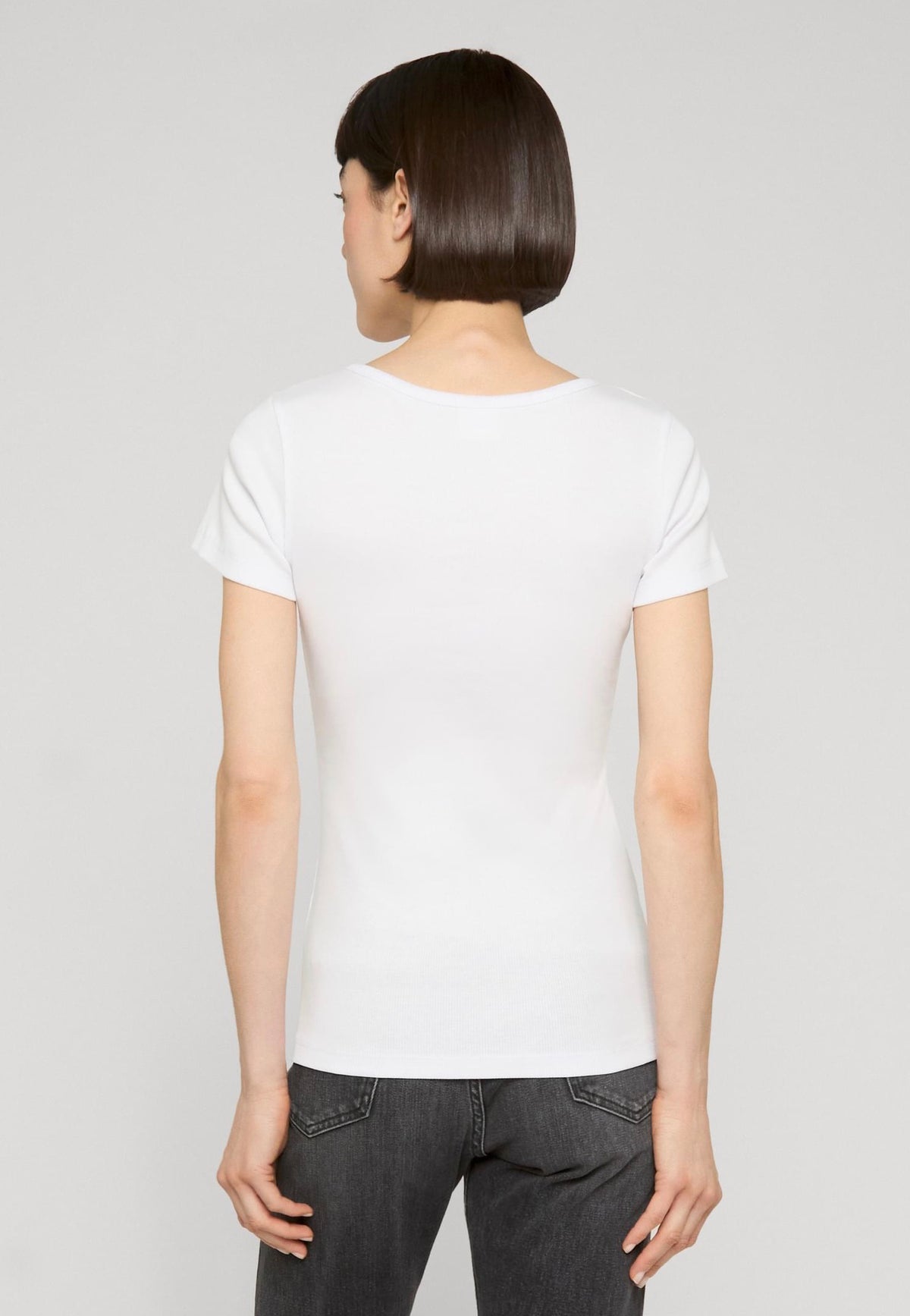 Urban Classics Ladies Rib Slim 2-Pack White/Black Top | Women-Image