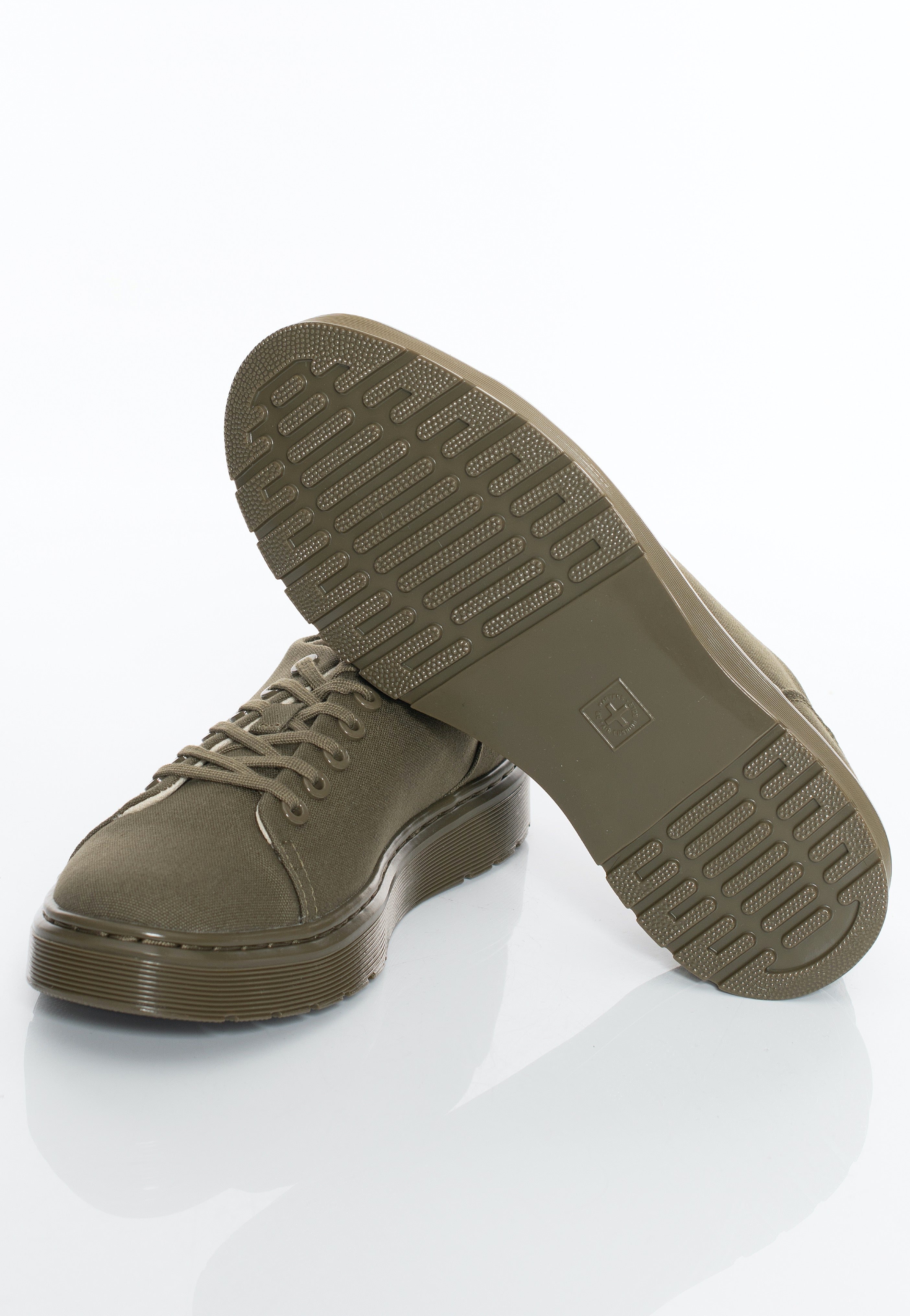 Dr. Martens - Dante 10 Oz Canvas/Olive Milled Coated Leather - Shoes | Neutral-Image