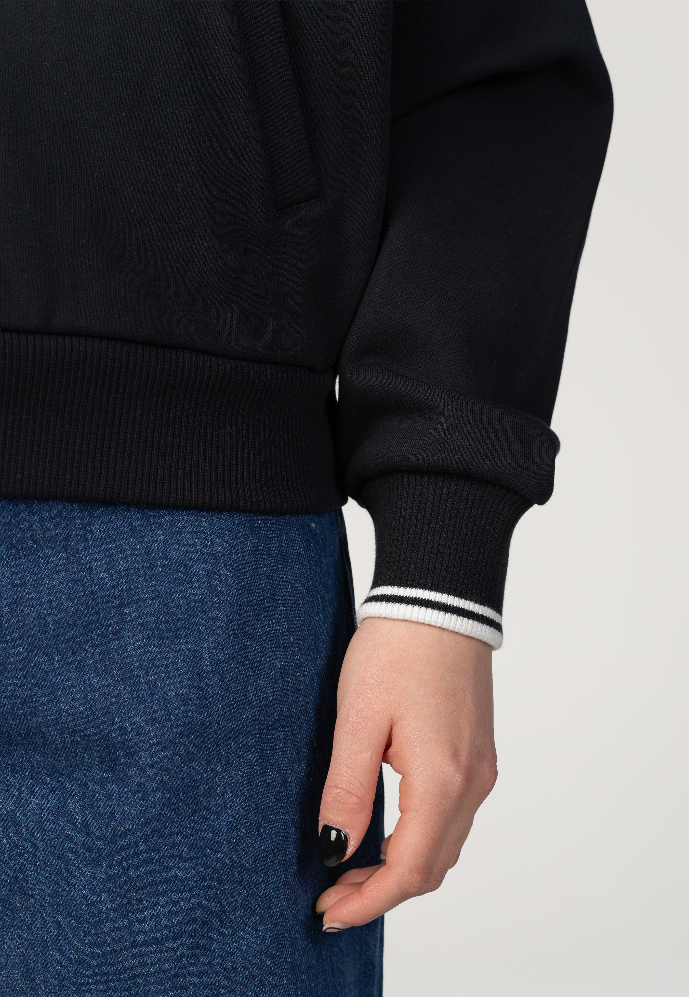 Fred Perry - Tipped Hooded Black - Zipper | Women-Image