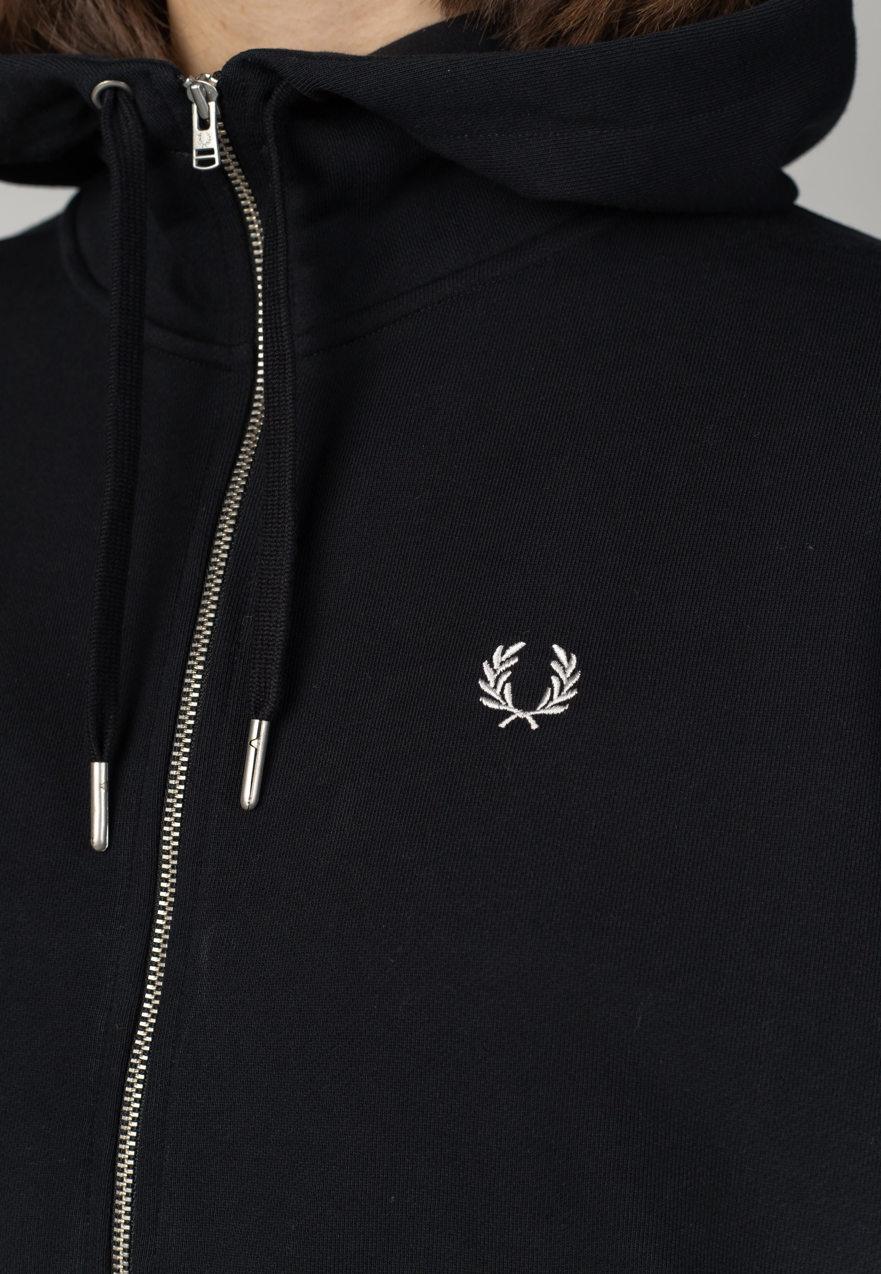 Fred Perry - Tipped Hooded Black - Zipper | Women-Image