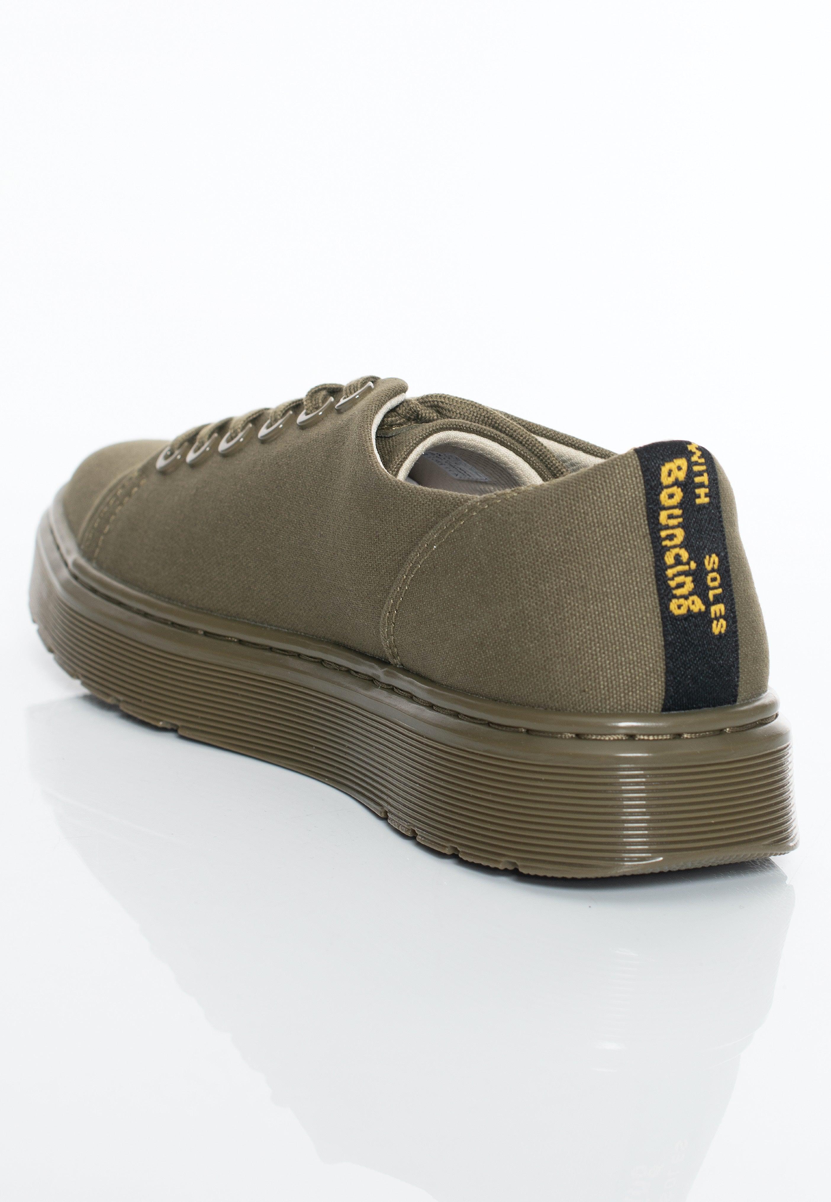 Dr. Martens - Dante 10 Oz Canvas/Olive Milled Coated Leather - Shoes | Neutral-Image