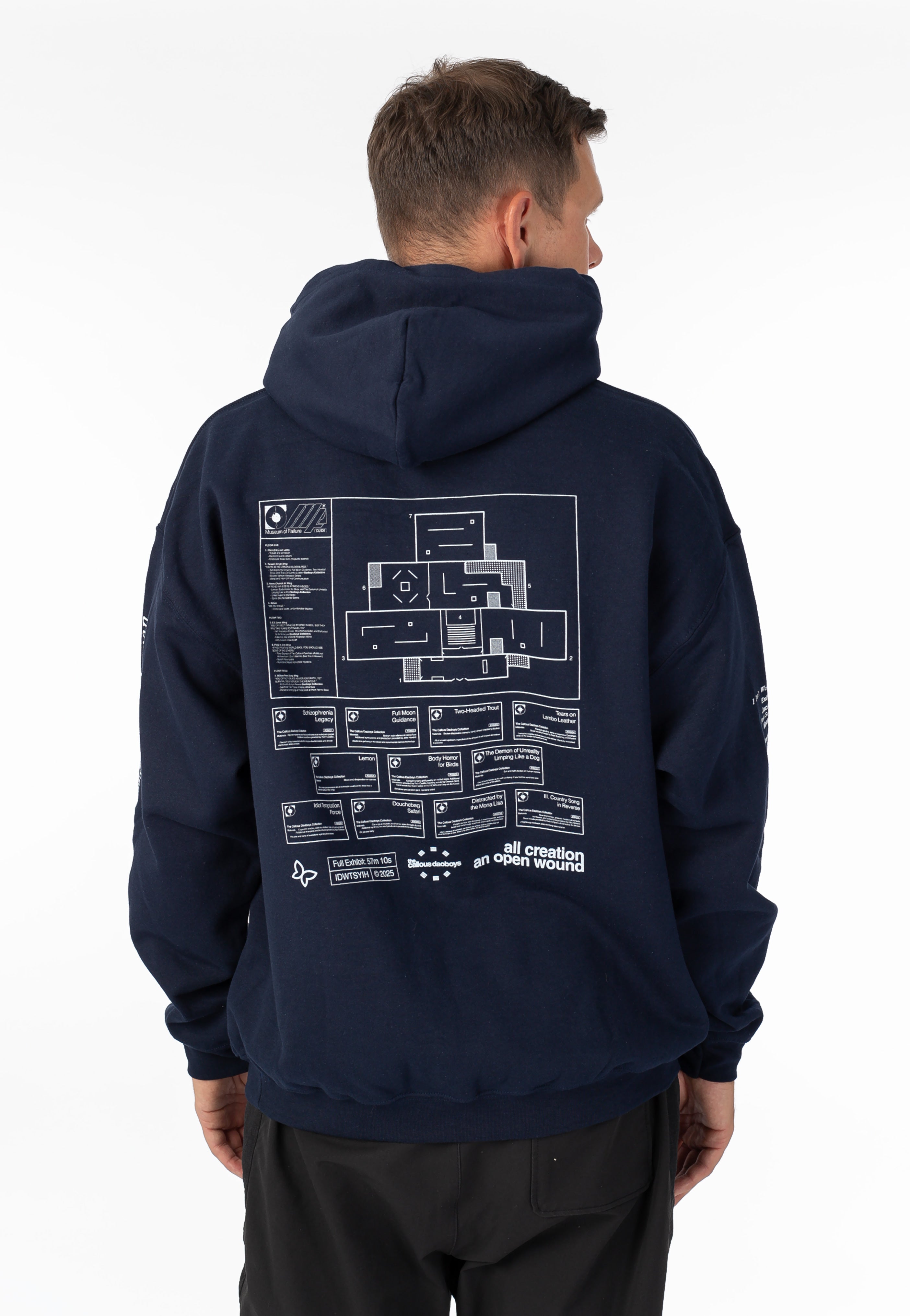 トップス gadid anoniem callum navy The Callous Daoboys Credits Navy - Hoodie | Impericon