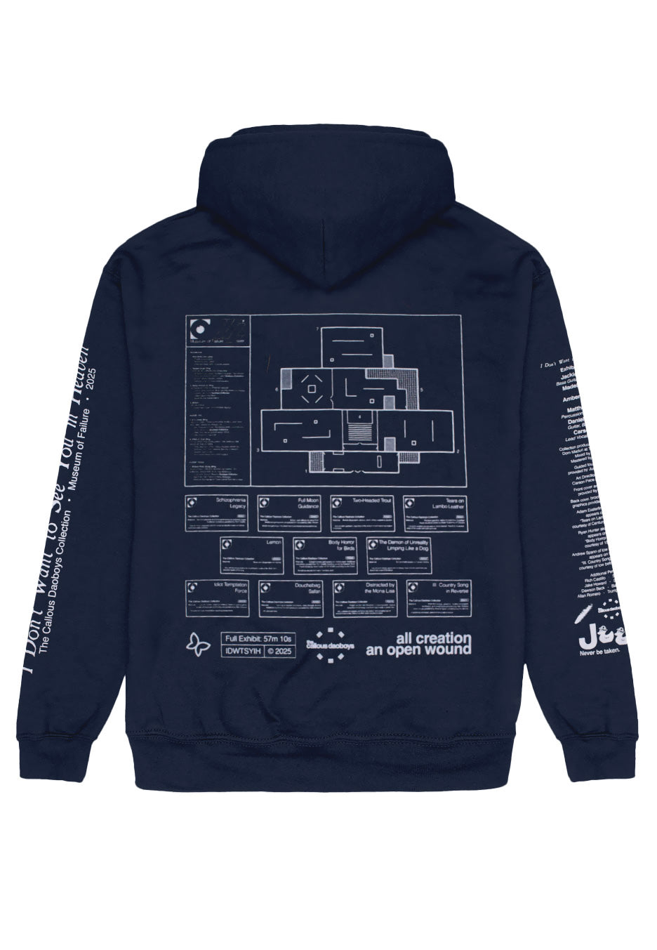 The Callous Daoboys - Credits Navy - Hoodie | Neutral-Image