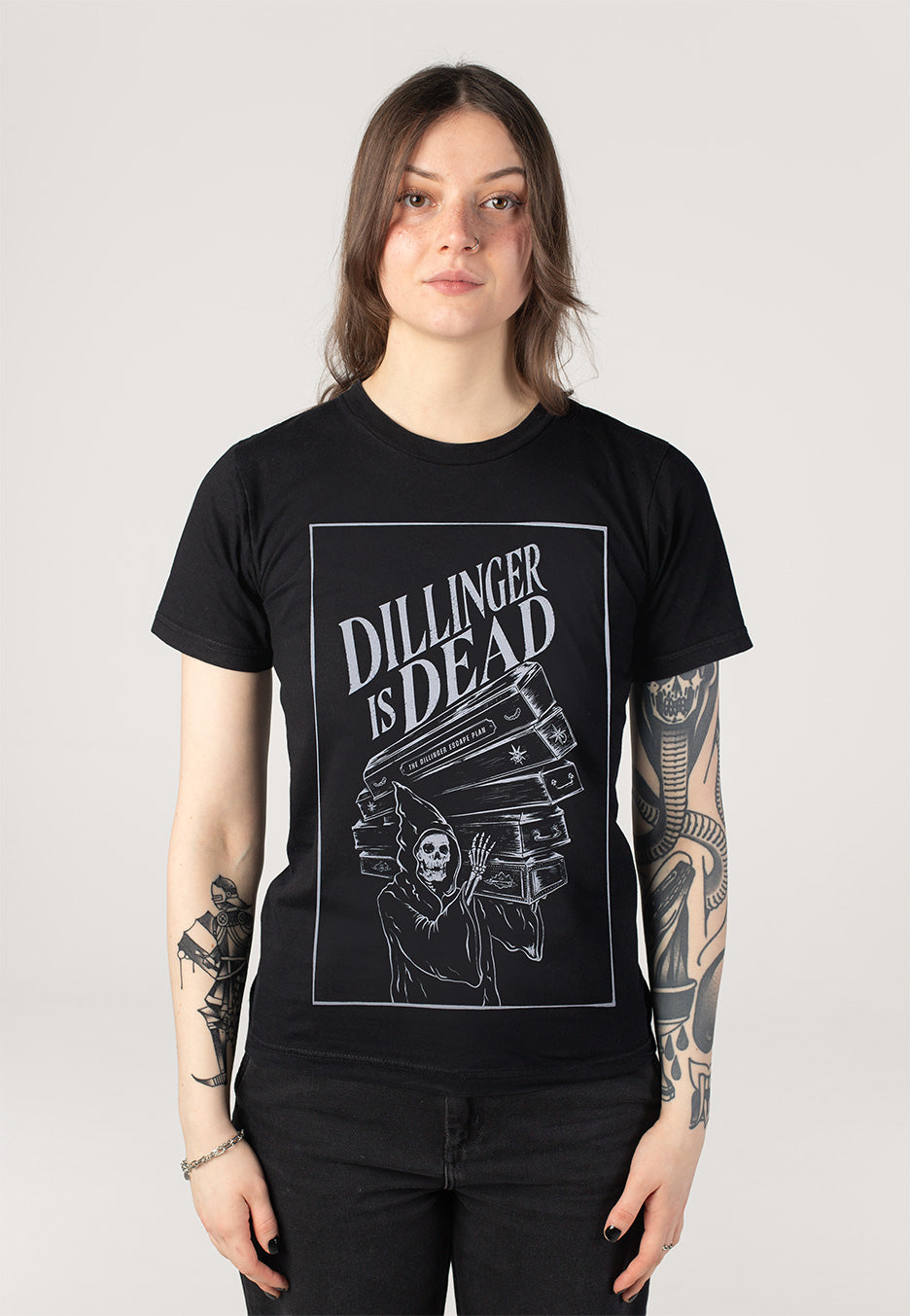 The Dillinger Escape Plan Dillinger Is Dead T-Shirt | Women-Image