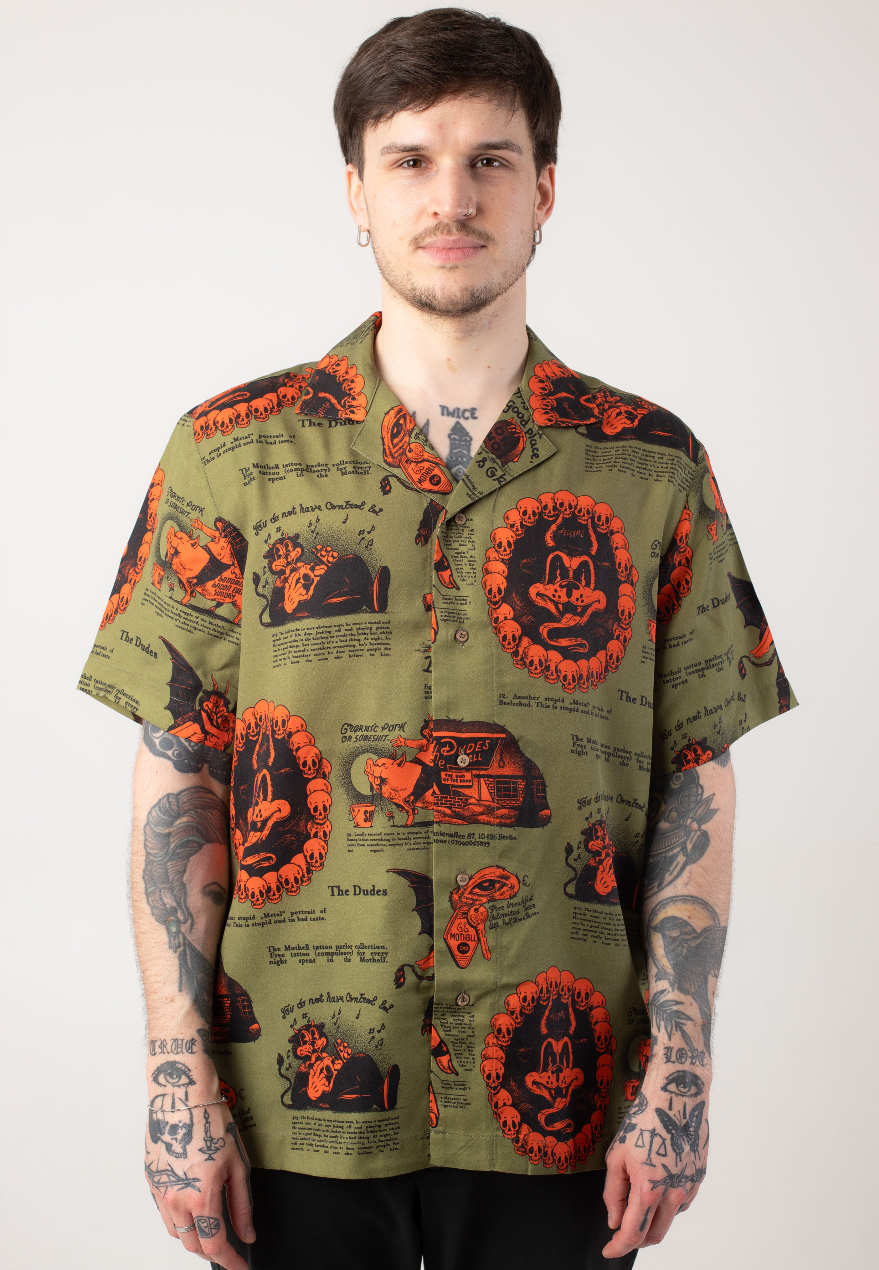 The Dudes - Beelzebud Green Hawaiian - Shirt | Men-Image