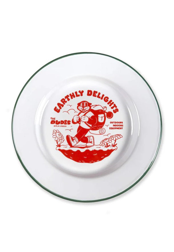 The Dudes - Earthly Delights Off-White - Enamel Plate | Neutral-Image