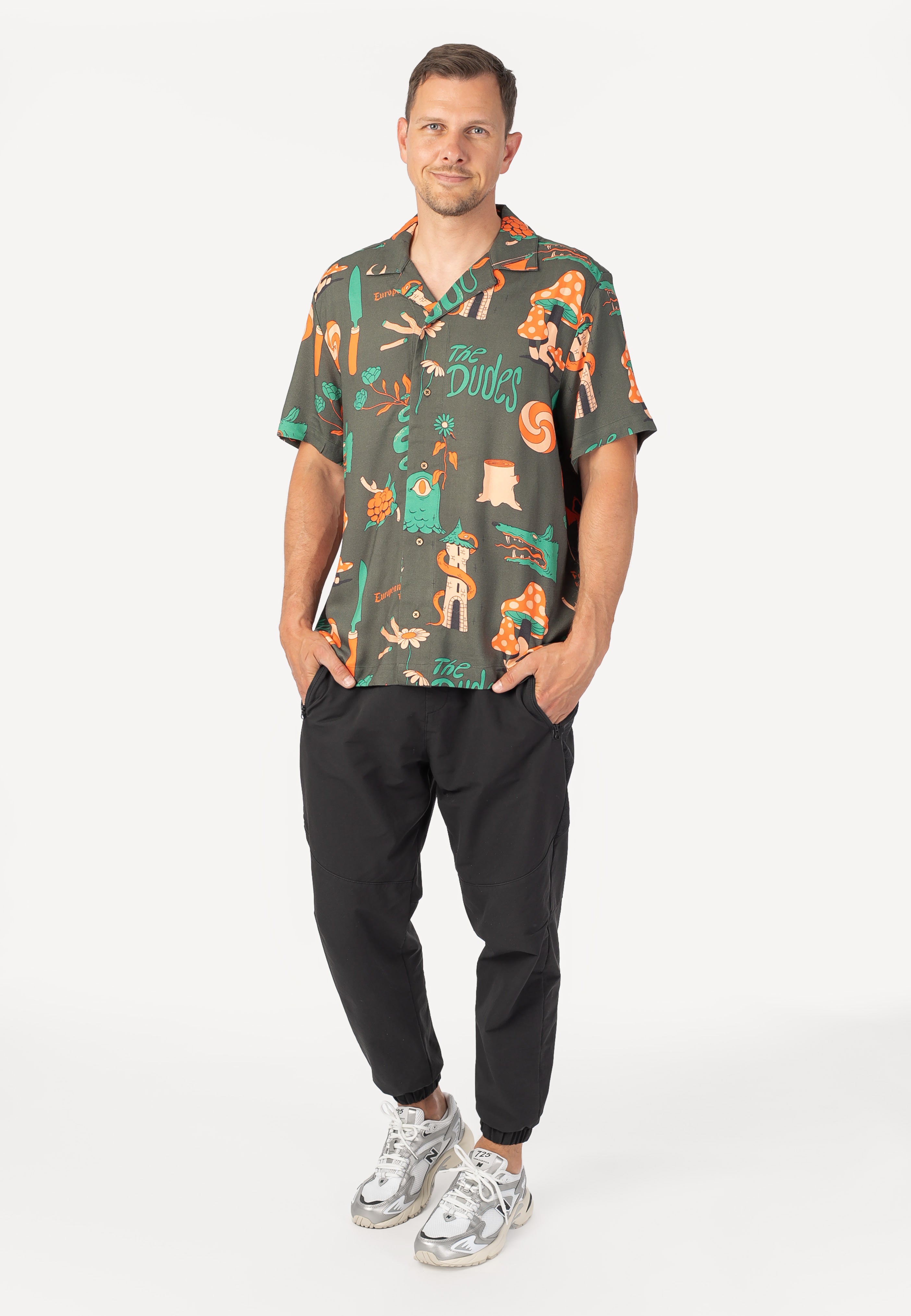The Dudes - European Fantasy Brown Hawaiian - Shirt | Men-Image