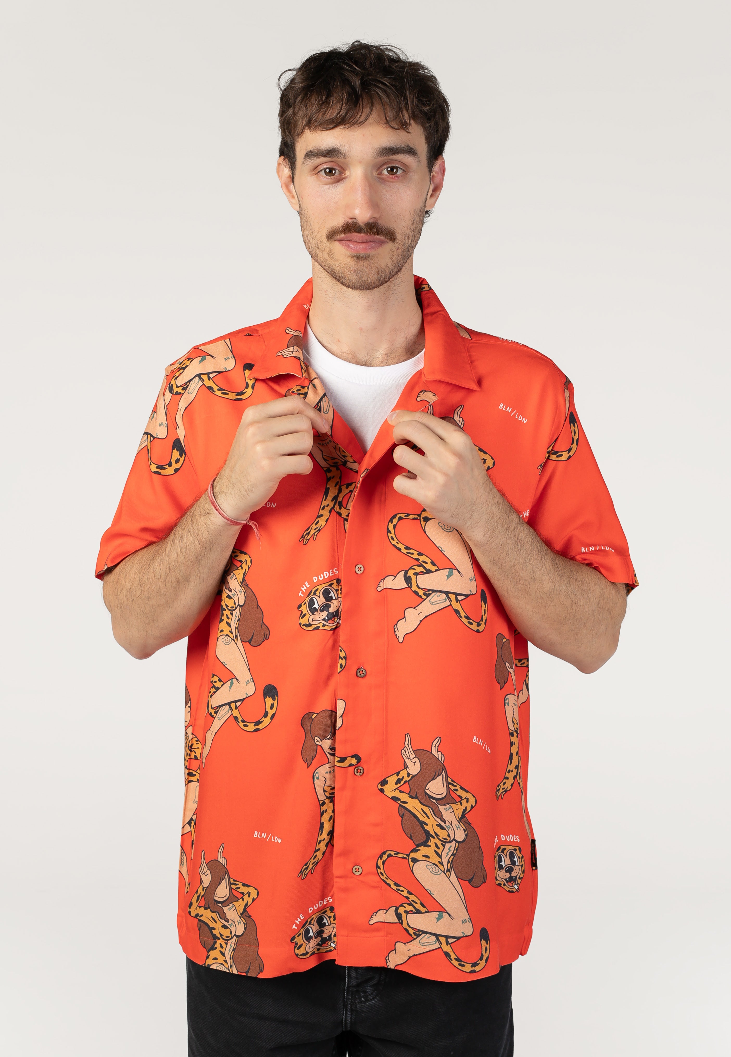 The Dudes - Meow Red Hawaiian - Shirt | Men-Image