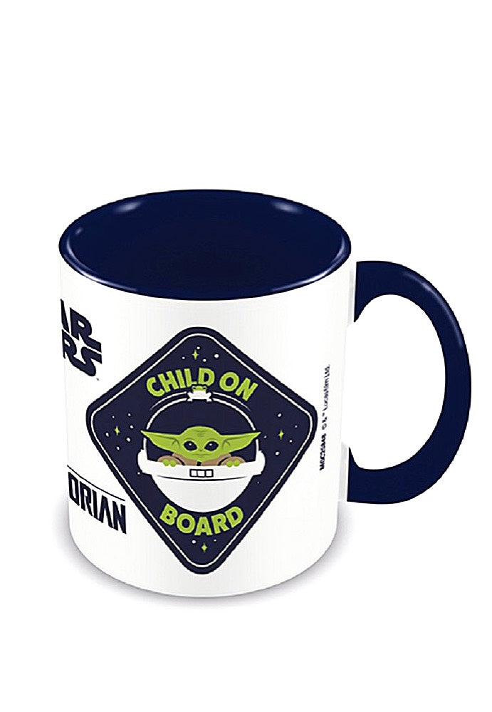 The Mandalorian - Child On Board Blue Coloured Inner - Mug | Neutral-Image