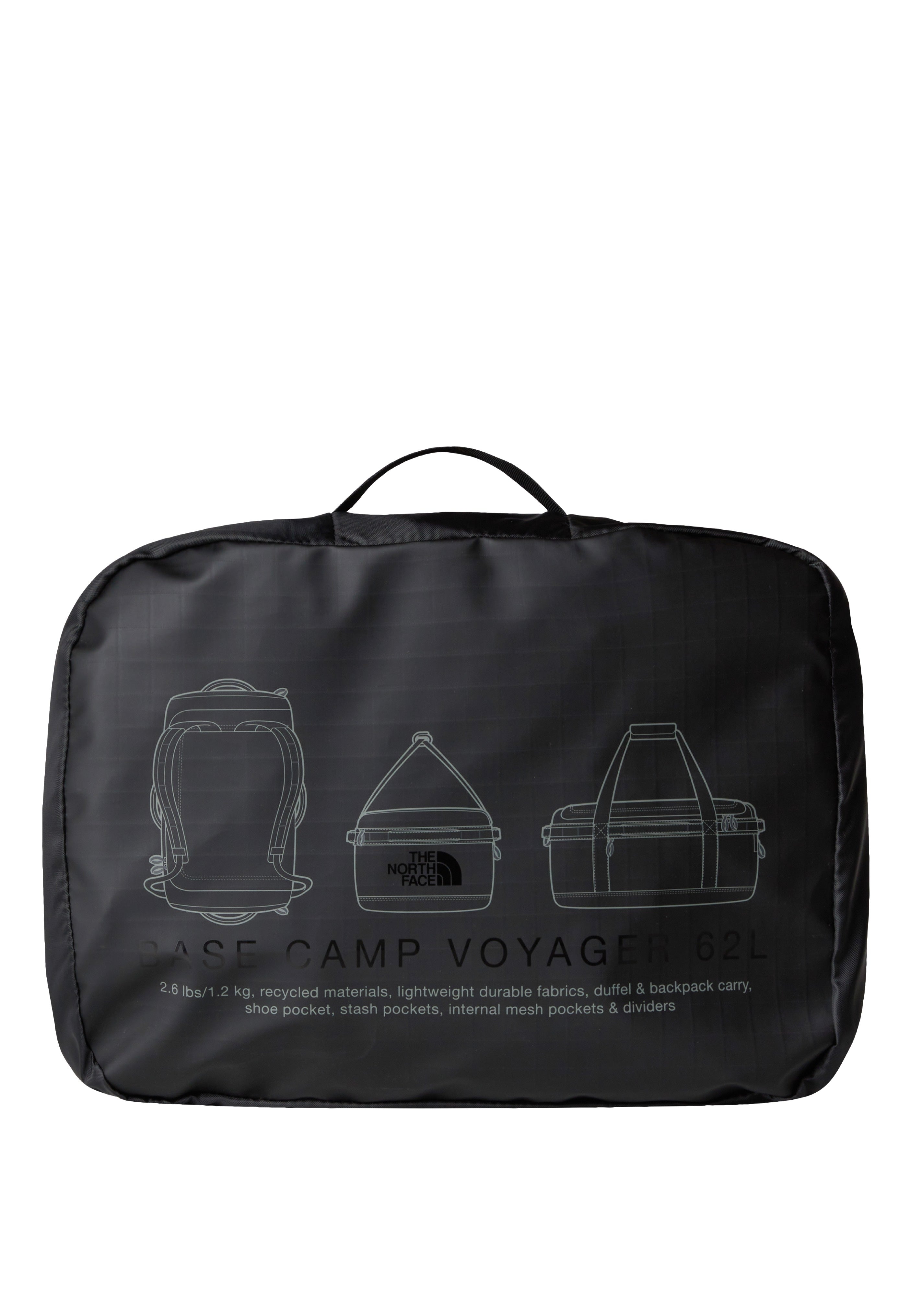 The North Face Base Camp Voyager Duffel 62 L TNF Black/Asphalt Grey