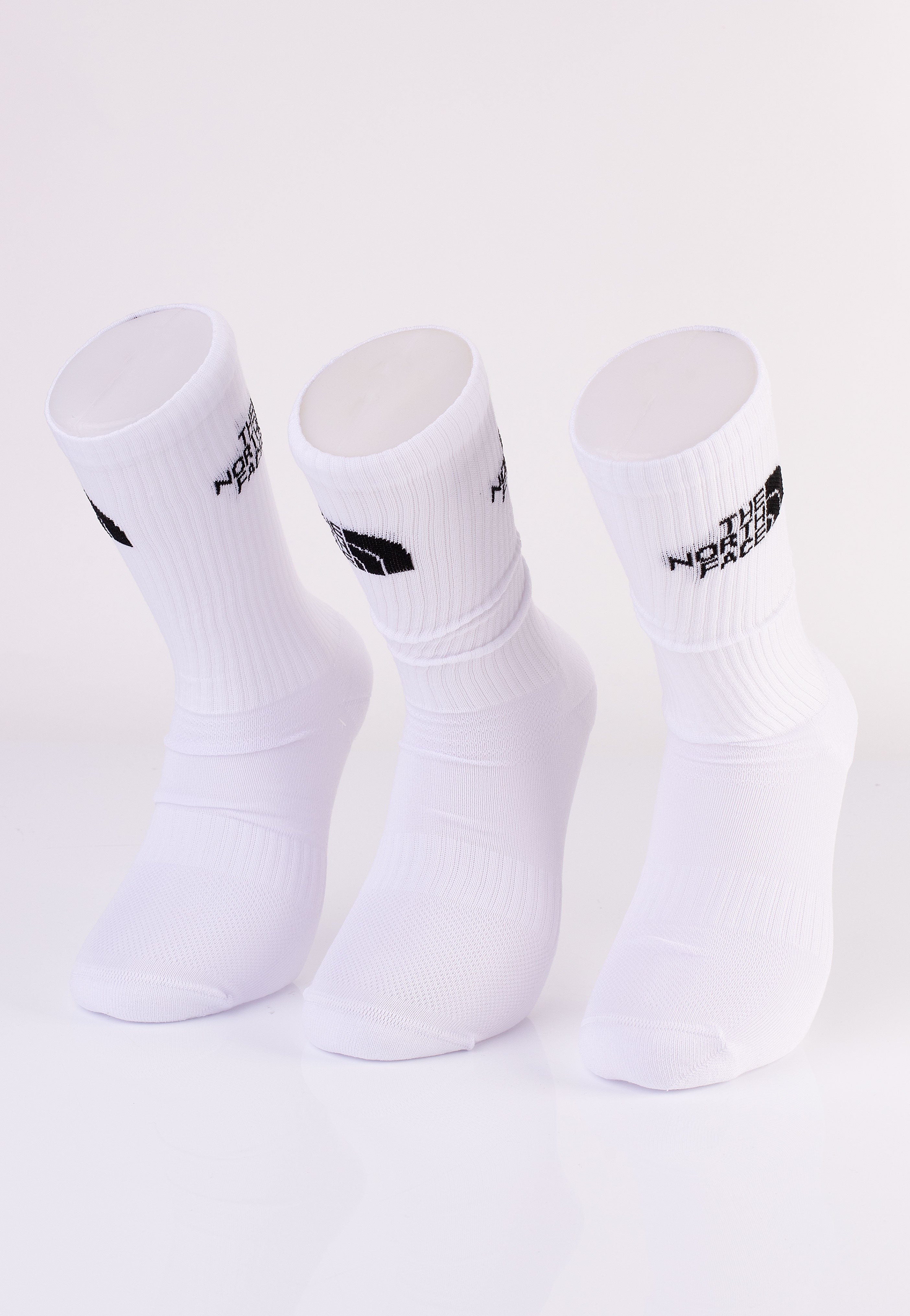 The North Face - Multi Sport Cush Crew Pack Of 3 Tnf White - Socks | Men-Image