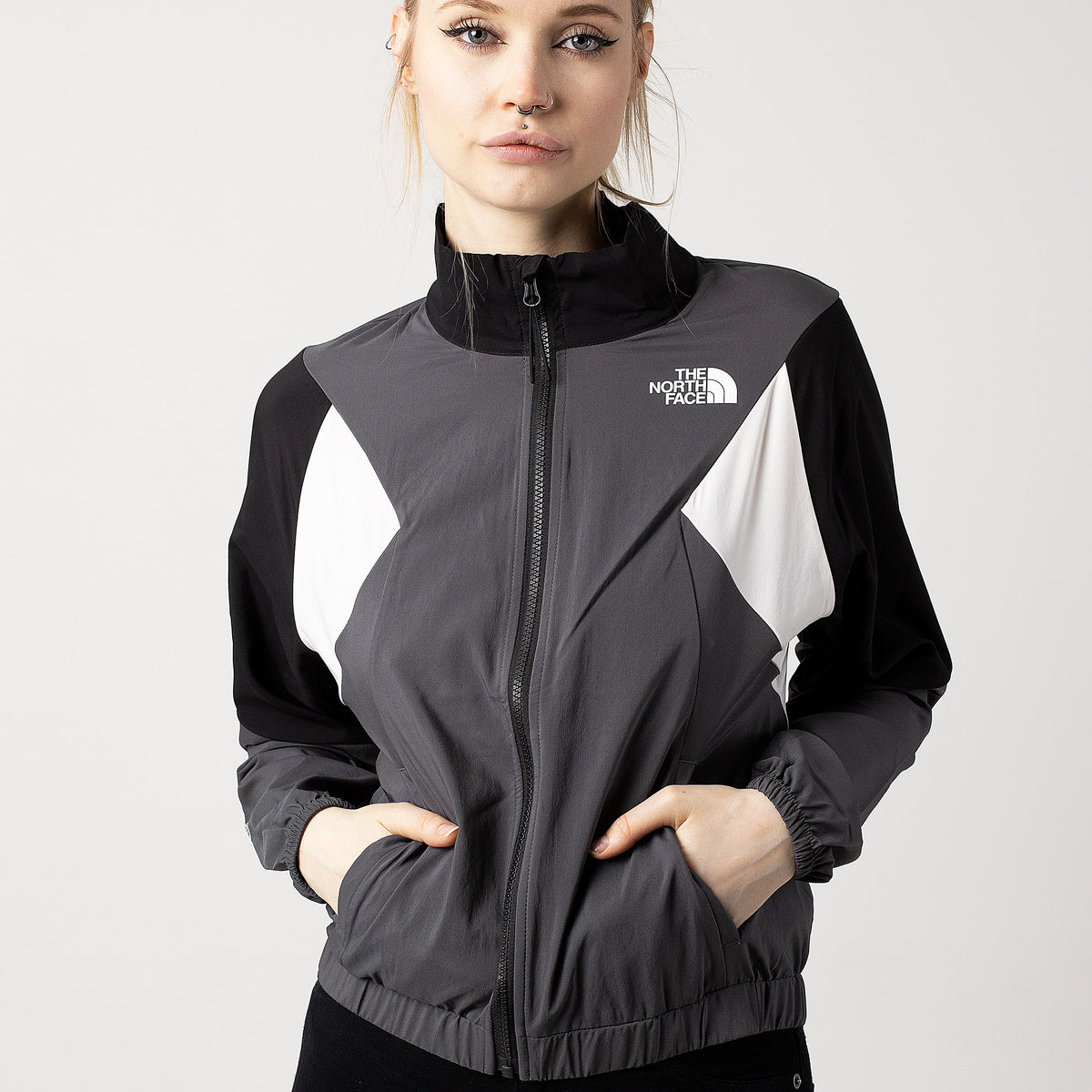 The North Face Women´s Wind Track Anthracite Grey/White Dune/Tnf